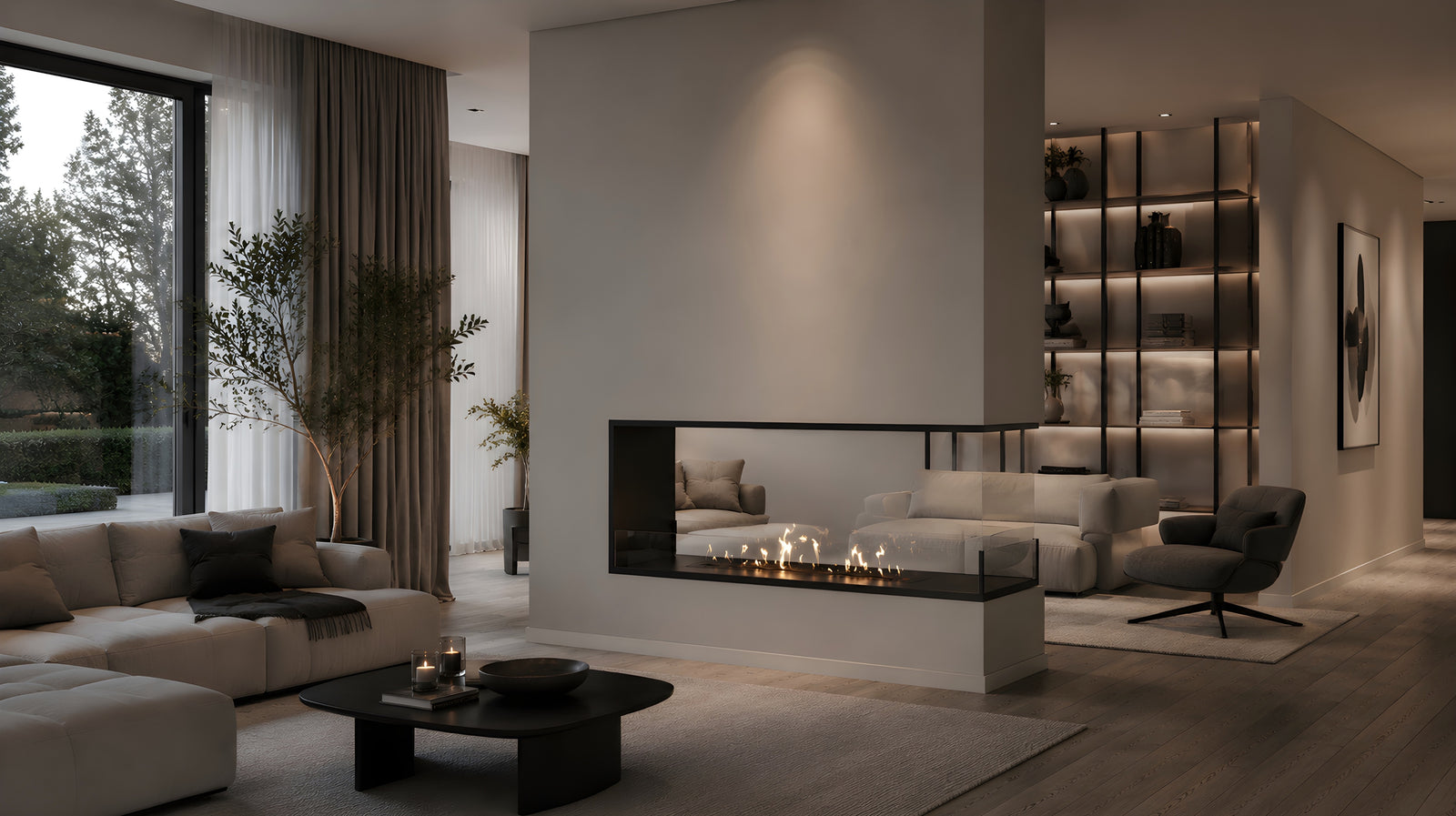 Saint U Shape Three-sided Built-in Fireplace 130 cm