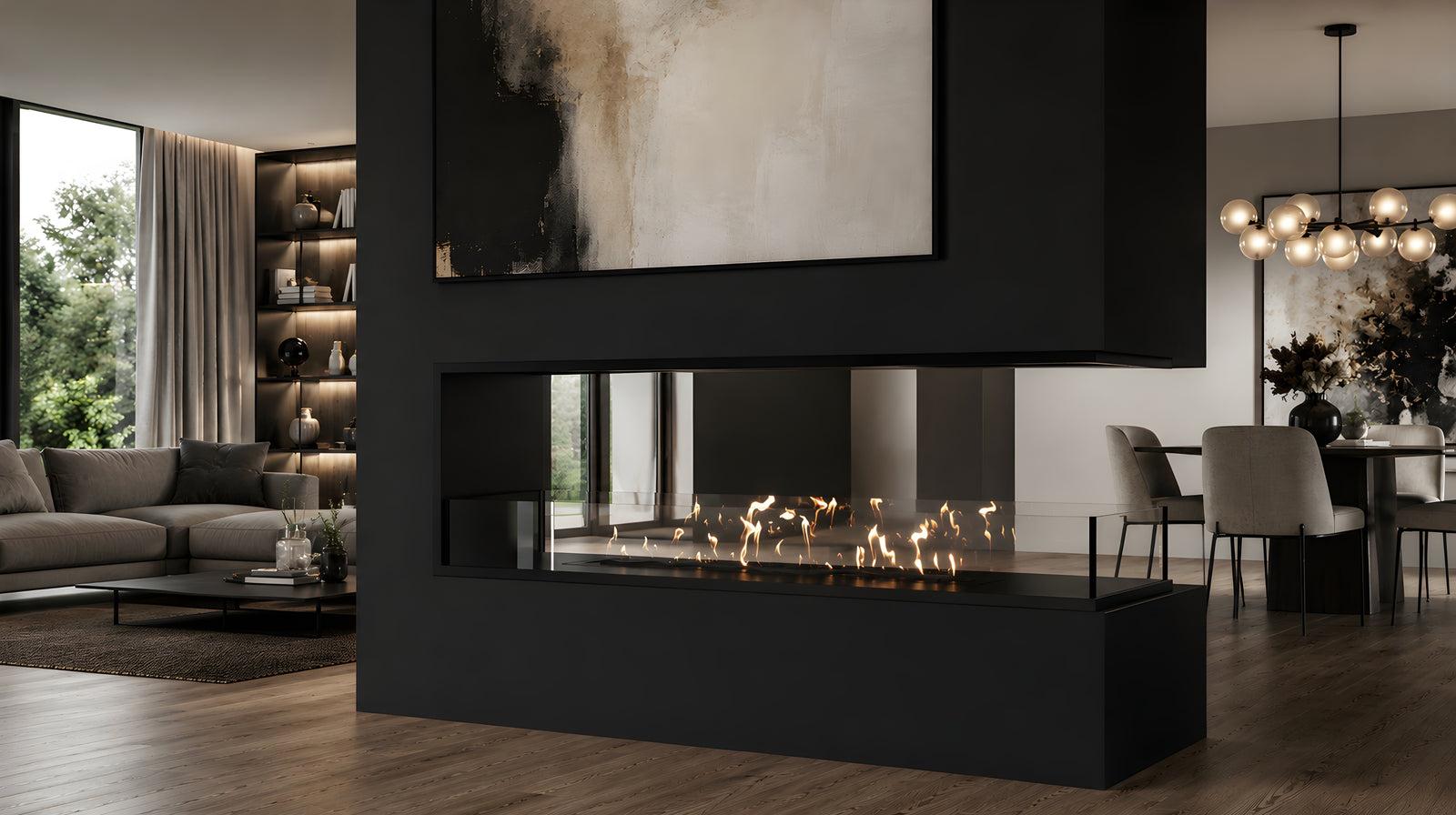 Saint U Shape Three-sided Built-in Fireplace 140 cm