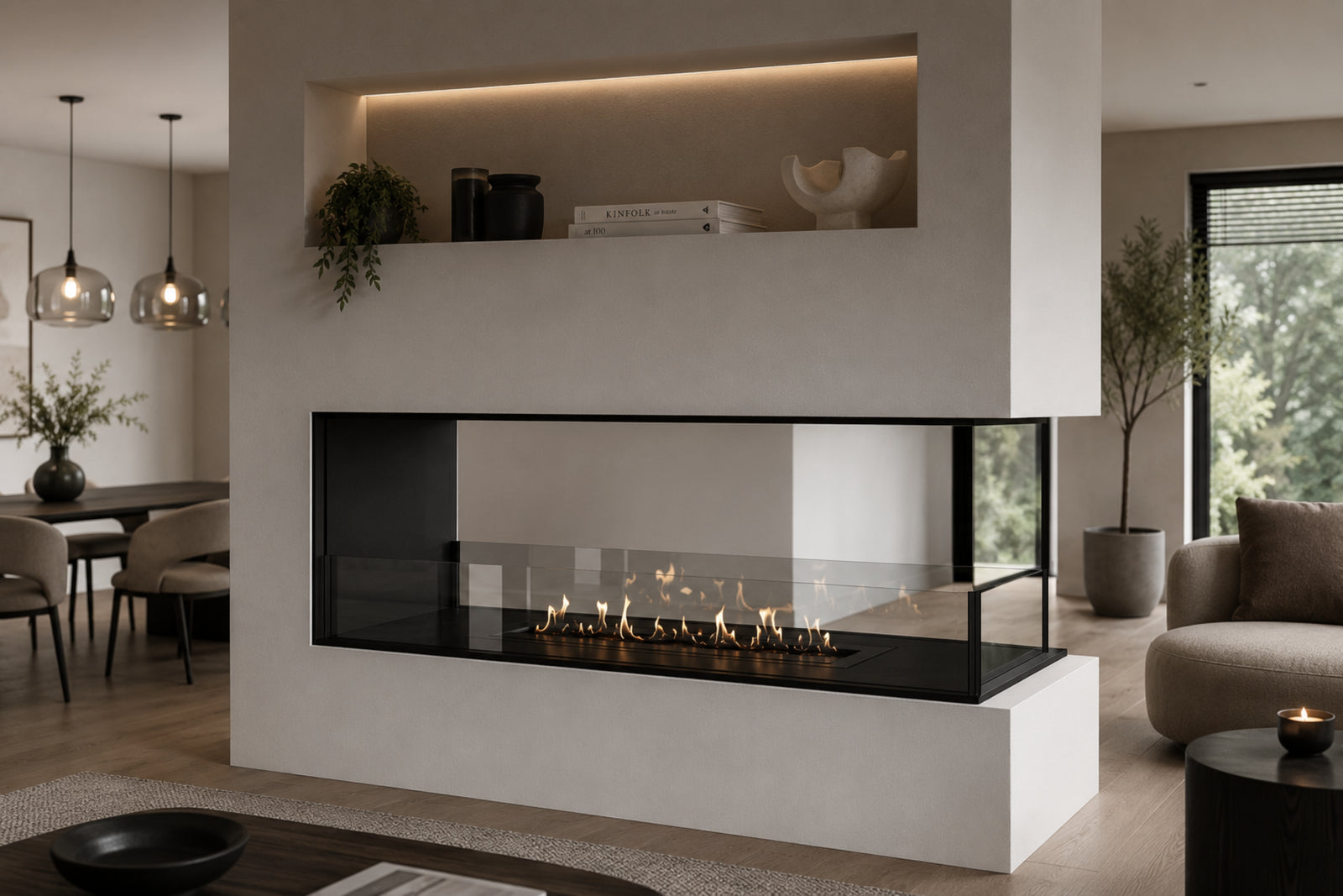 Saint U Shape Three-sided Built-in Fireplace 140 cm