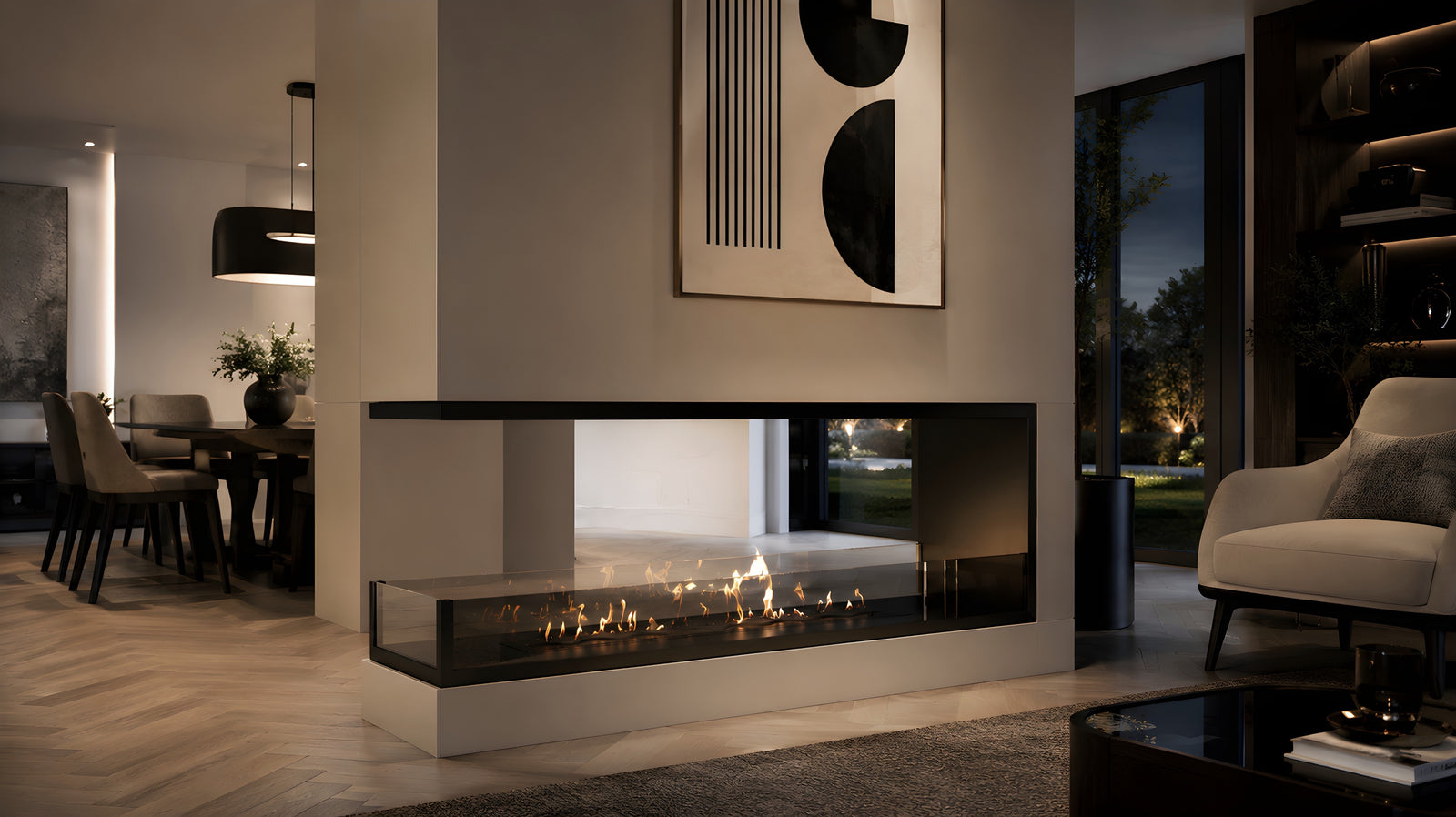 Saint U Shape Three-sided Built-in Fireplace 160 cm