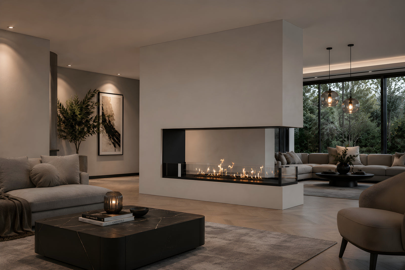 Saint U Shape Three-sided Built-in Fireplace 170 cm