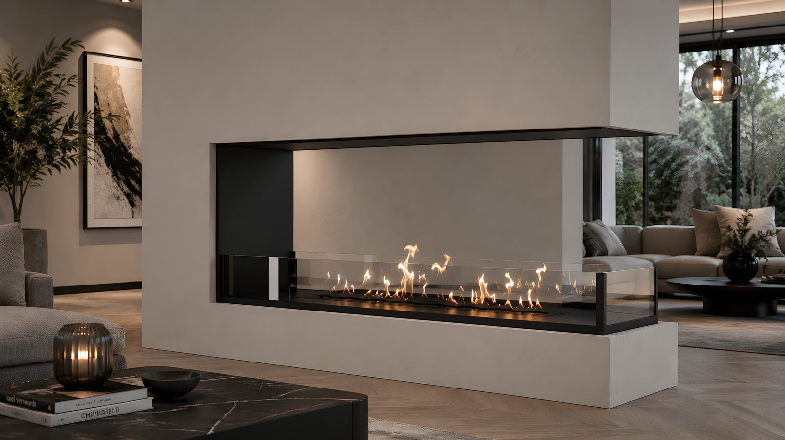 Saint U Shape Three-sided Built-in Fireplace 170 cm