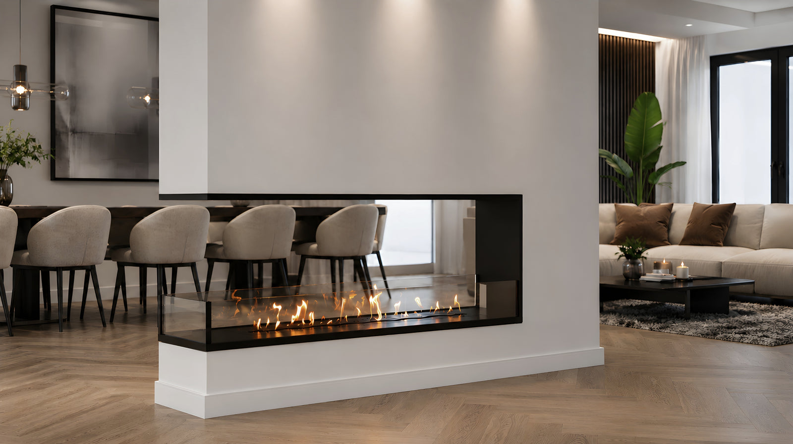 Saint U Shape Three-sided Built-in Fireplace 180 cm