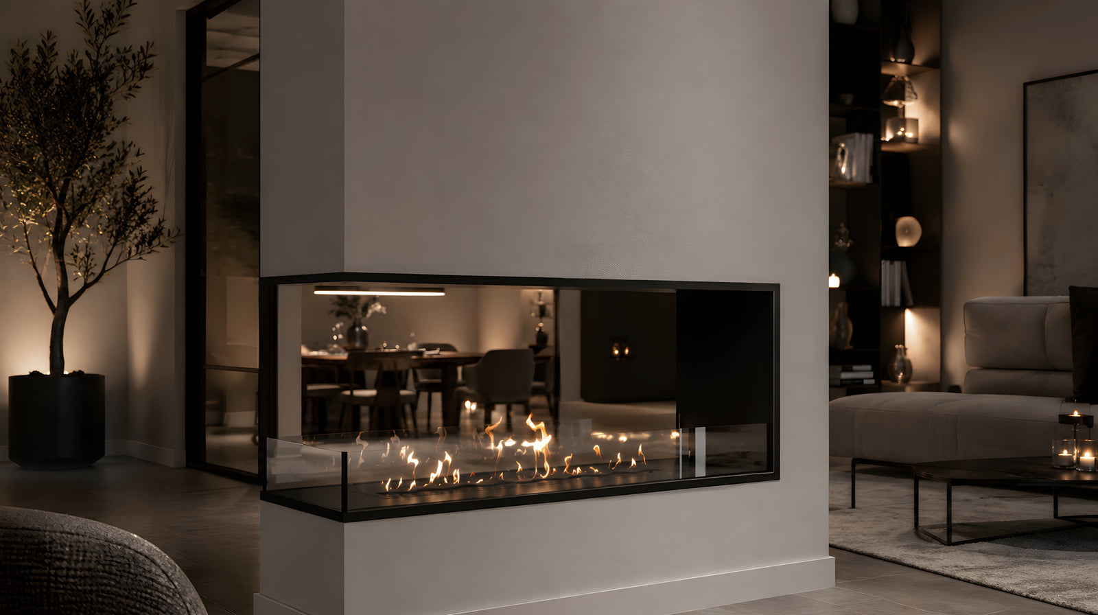 Saint U Shape Three-sided Built-in Fireplace 190 cm