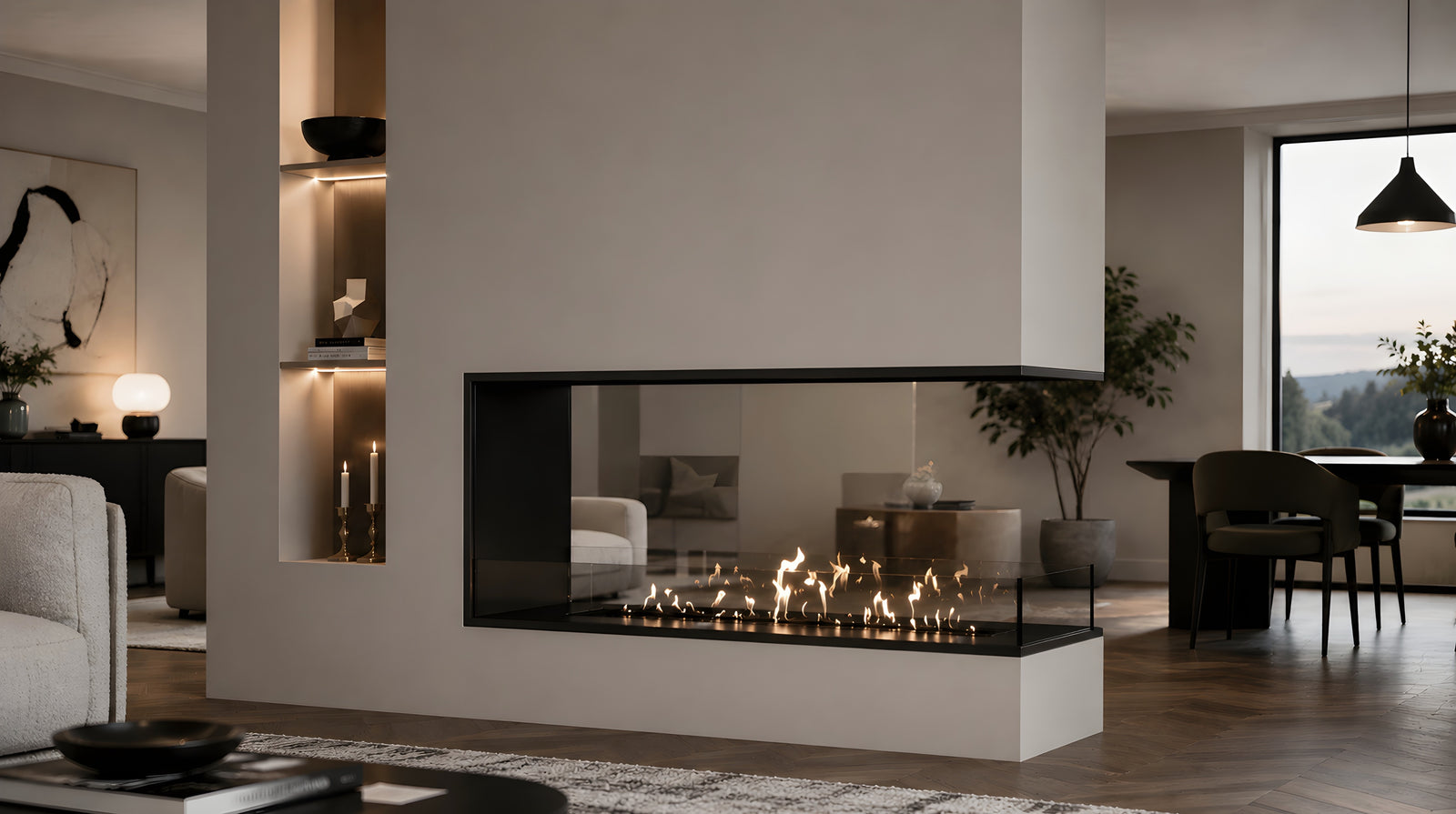 Saint U Shape Three-sided Built-in Fireplace 200 cm