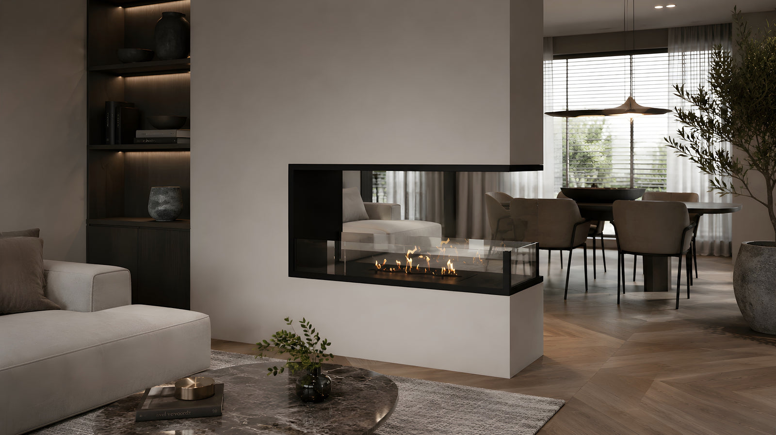Saint U Shape Three-sided Built-in Fireplace 80 cm