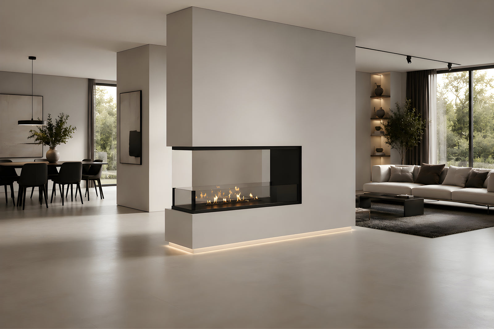 Saint U Shape Three-sided Built-in Fireplace 90 cm