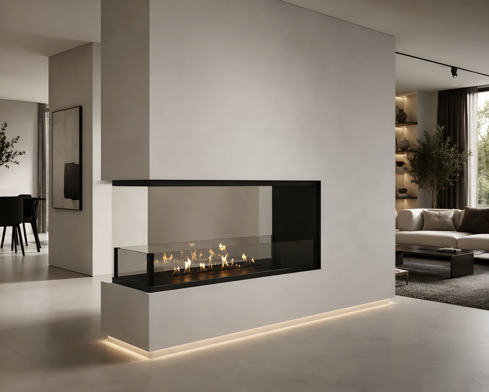 Saint U Shape Three-sided Built-in Fireplace 90 cm