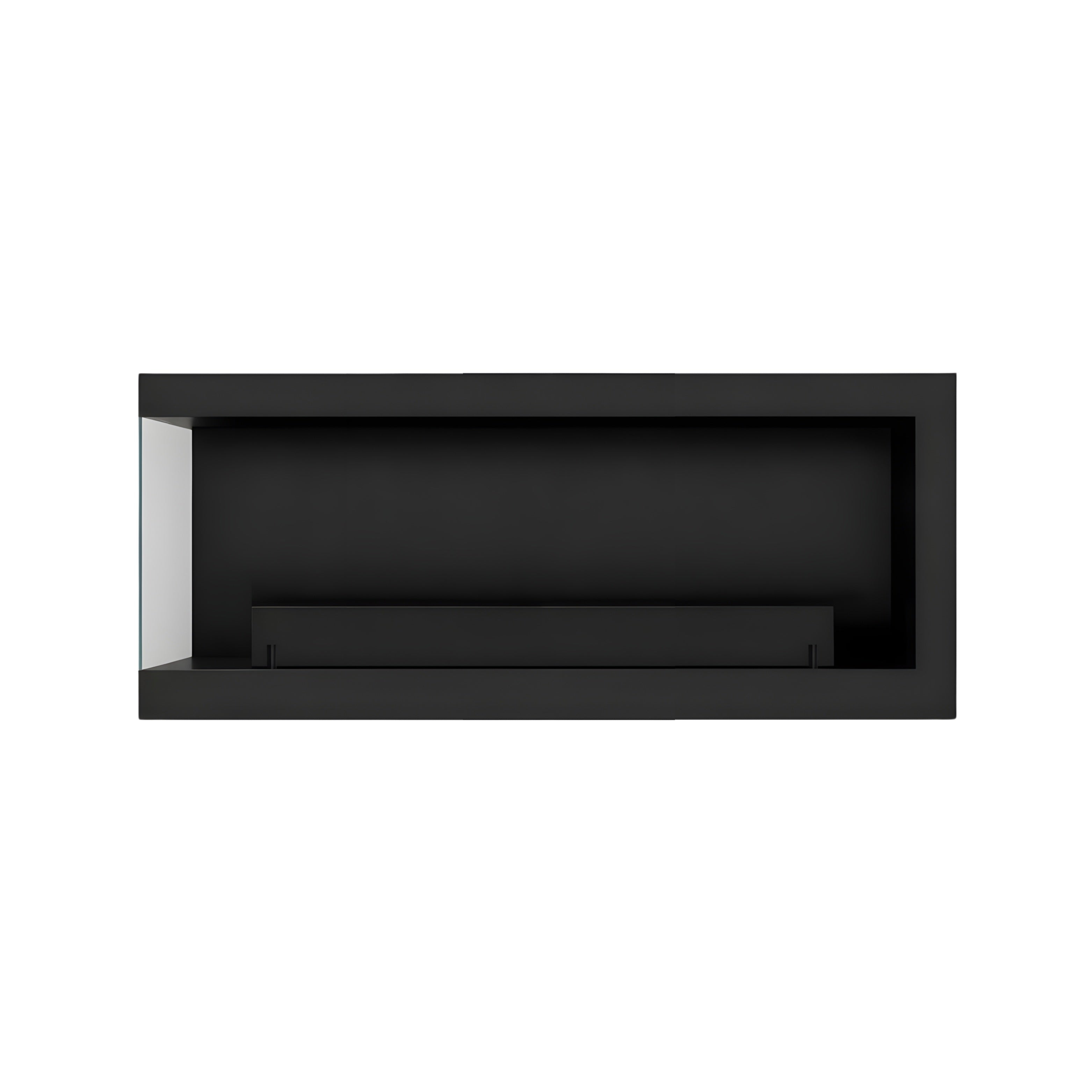 Image of Selected Box Left Wall Mounting Fireplace Black 100 cm