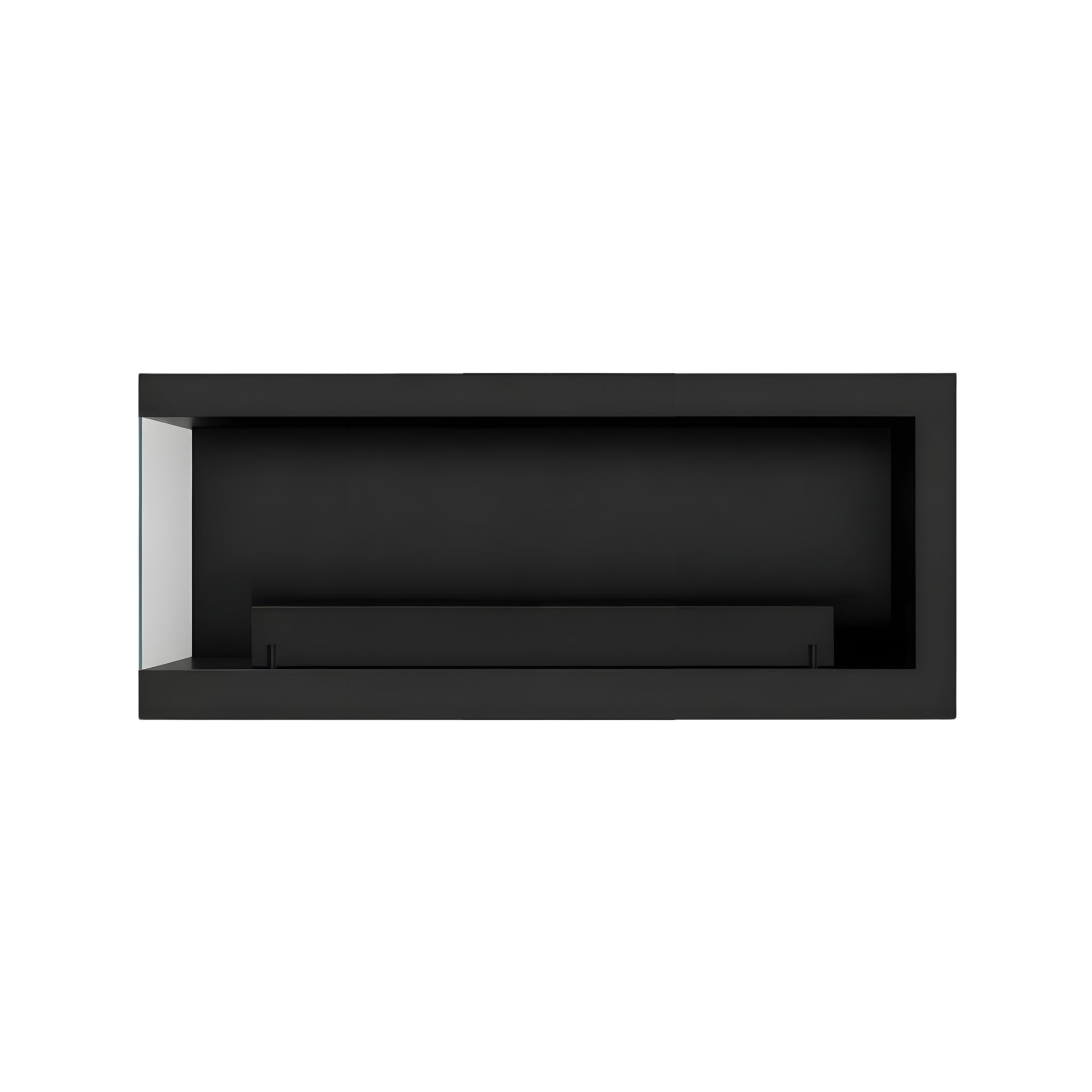 Selected Box Left Wall Mounting Fireplace Black 100 cm