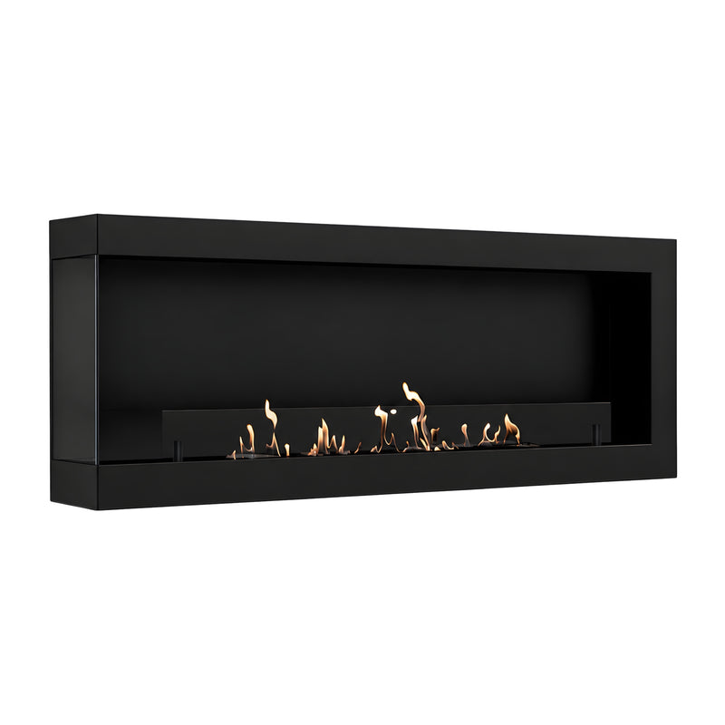 Selected Box Left Wall Mounting Fireplace Black 120 cm
