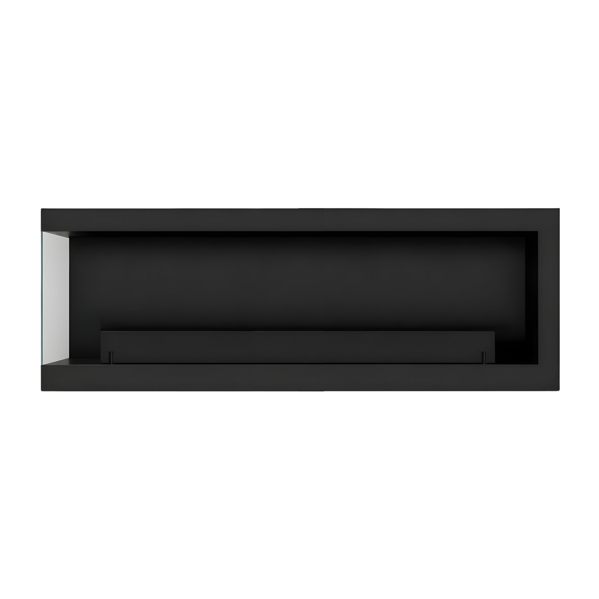 Selected Box Right Wall Mounting Fireplace Black 140 cm