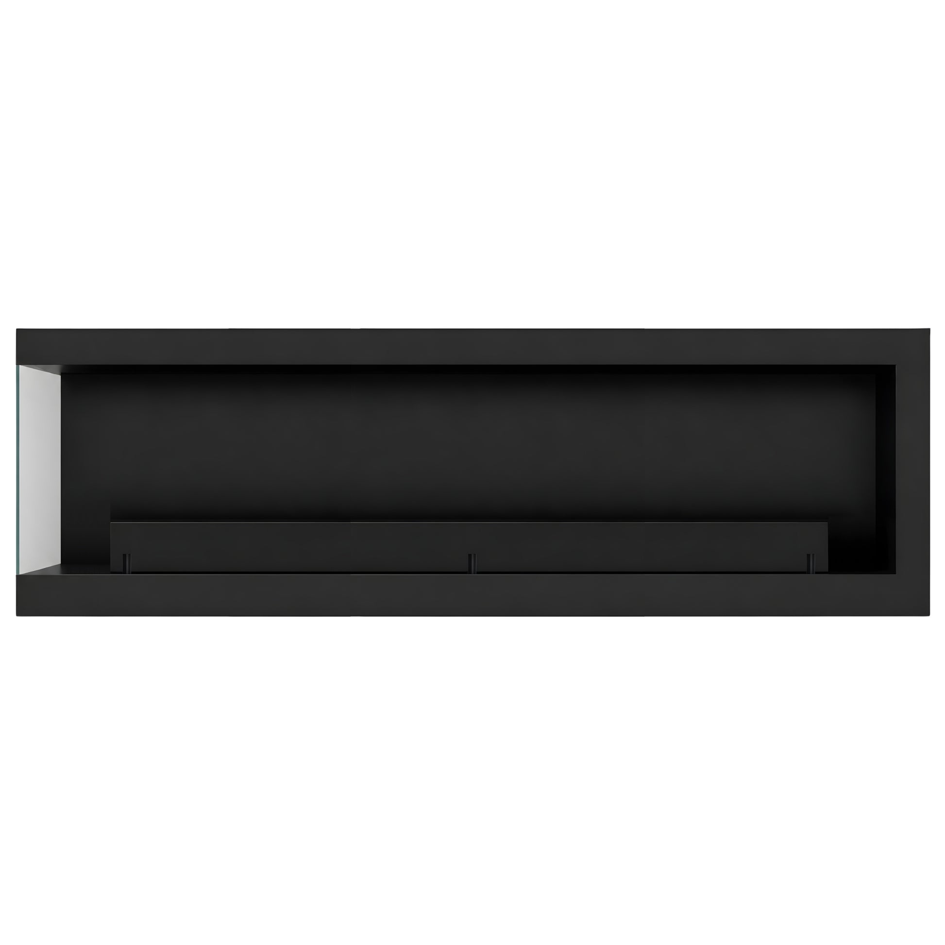 Selected Box Left Wall Mounting Fireplace Black 160 cm