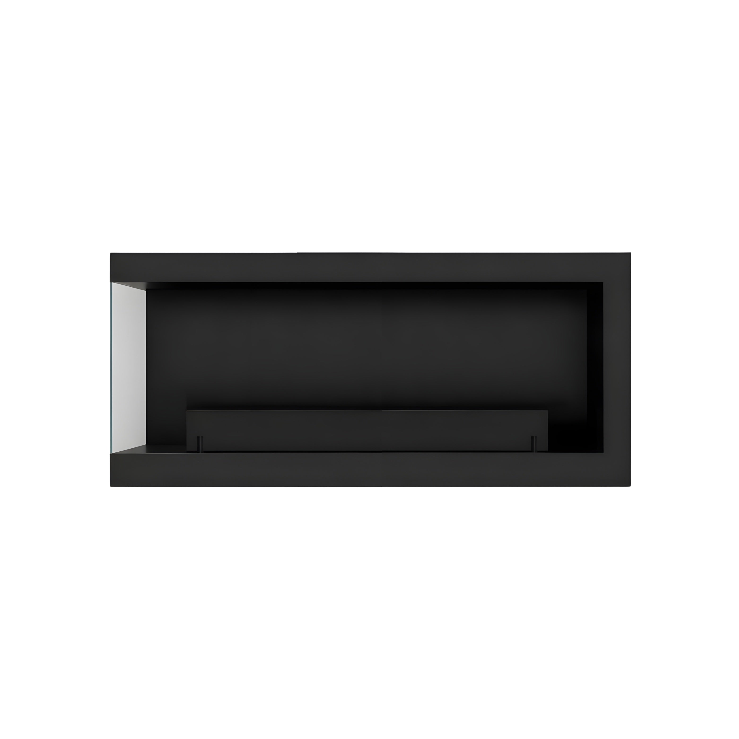 Image of Selected Box Left Wall Mounting Fireplace Black 80 cm
