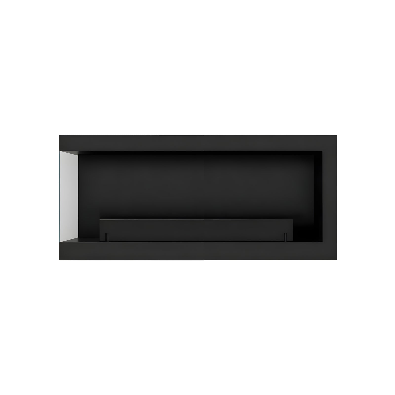 Selected Box Left Wall Mounting Fireplace Black 80 cm
