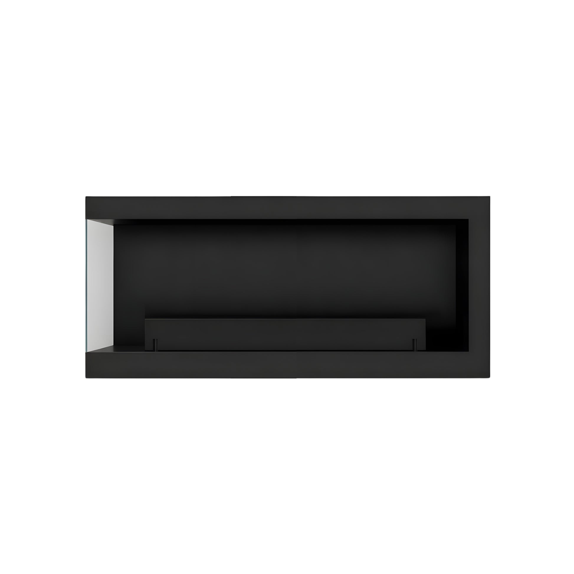 Selected Box Left Wall Mounting Fireplace Black 80 cm