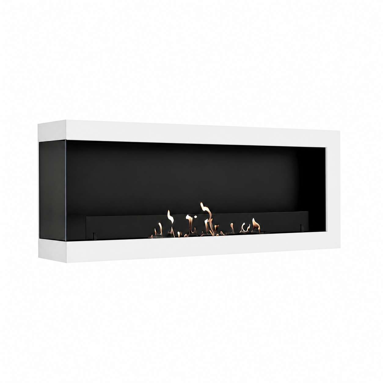 Image of Selected Box Left Wall Mounting Fireplace White 100 cm