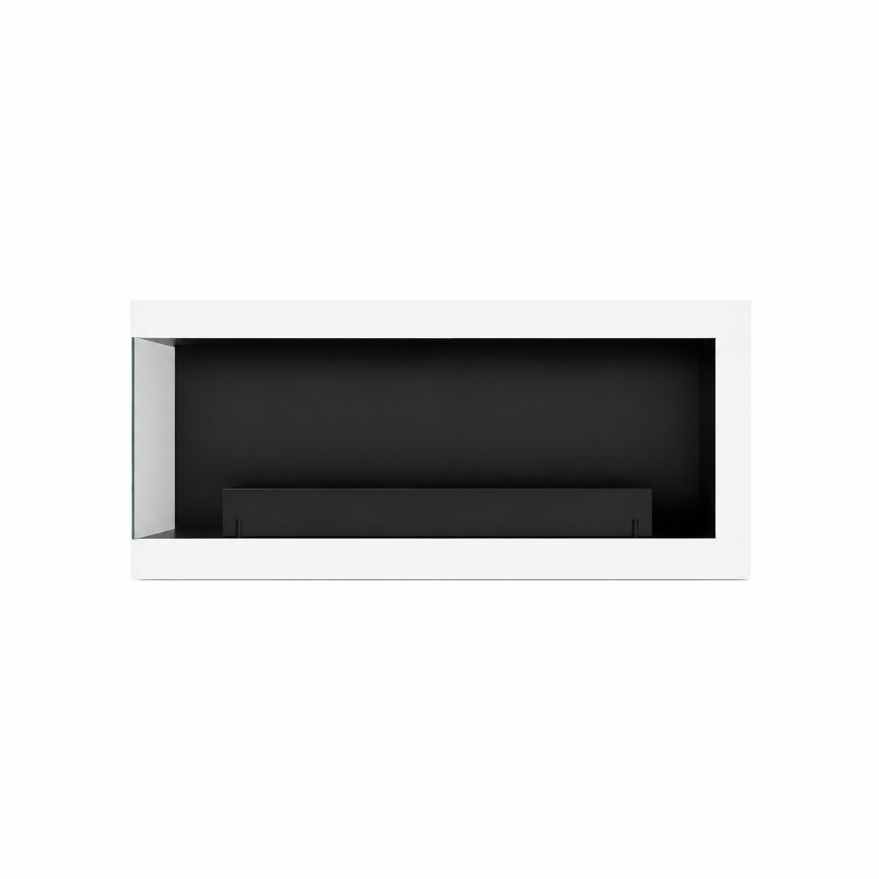 Selected Box Left Wall Mounting Fireplace White 80 cm
