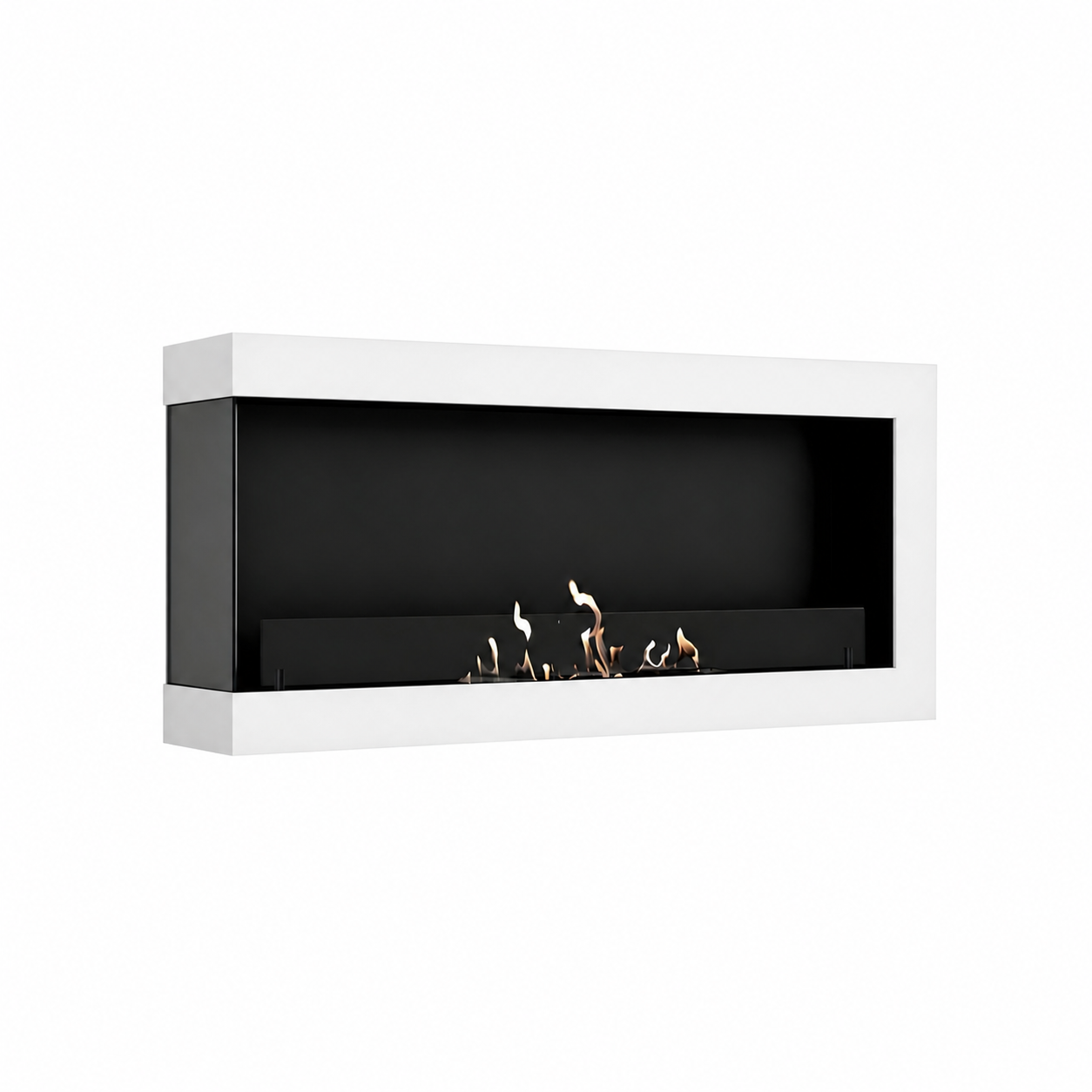 Image of Selected Box Left Wall Mounting Fireplace White 80 cm