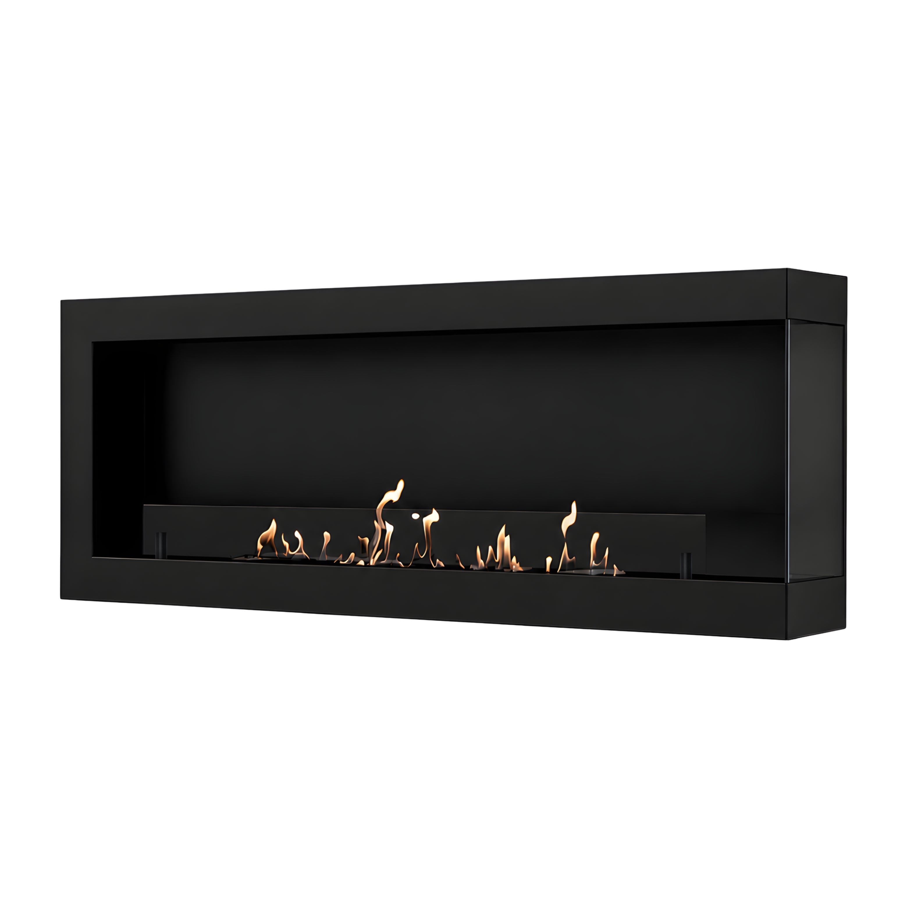 Image of Selected Box Right Wall Mounting Fireplace Black 120 cm