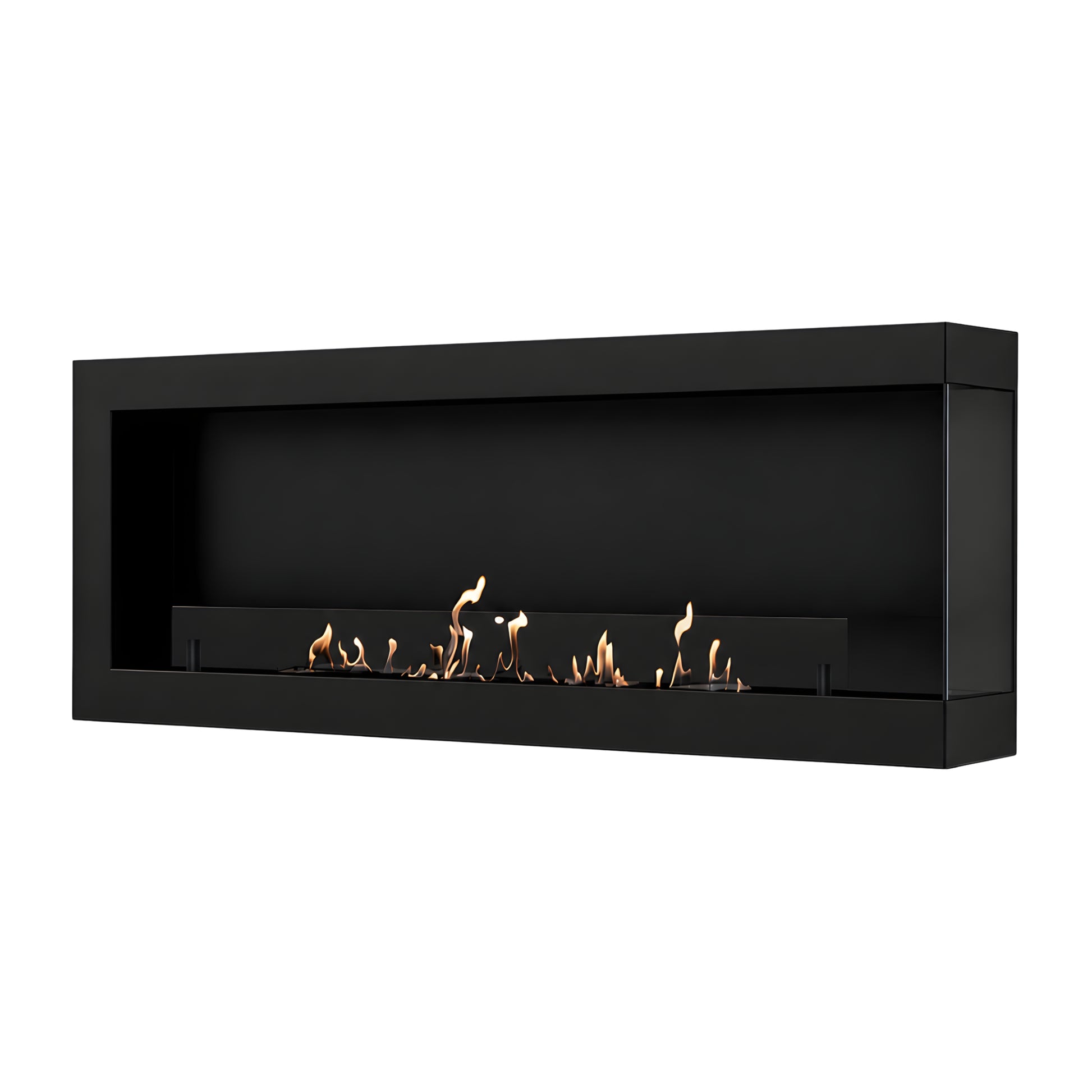 Selected Box Right Wall Mounting Fireplace Black 120 cm