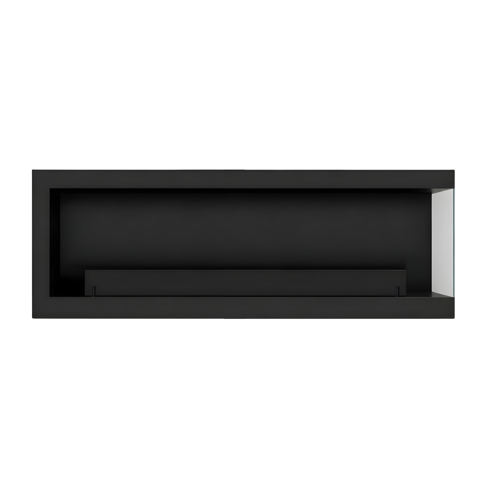 Selected Box Left Wall Mounting Fireplace Black 140 cm