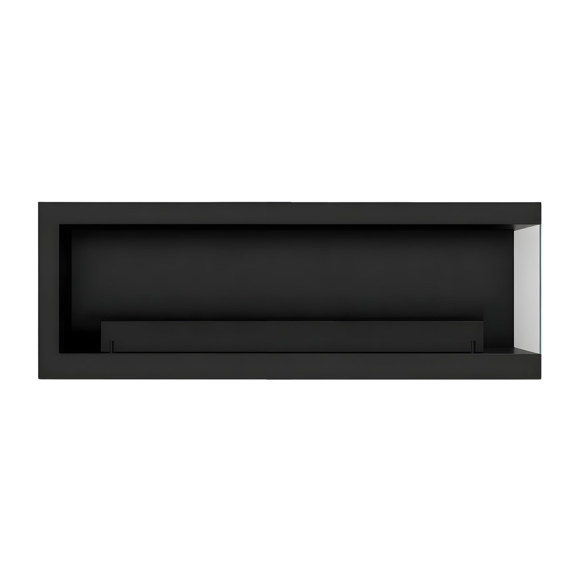 Selected Box Left Wall Mounting Fireplace Black 140 cm