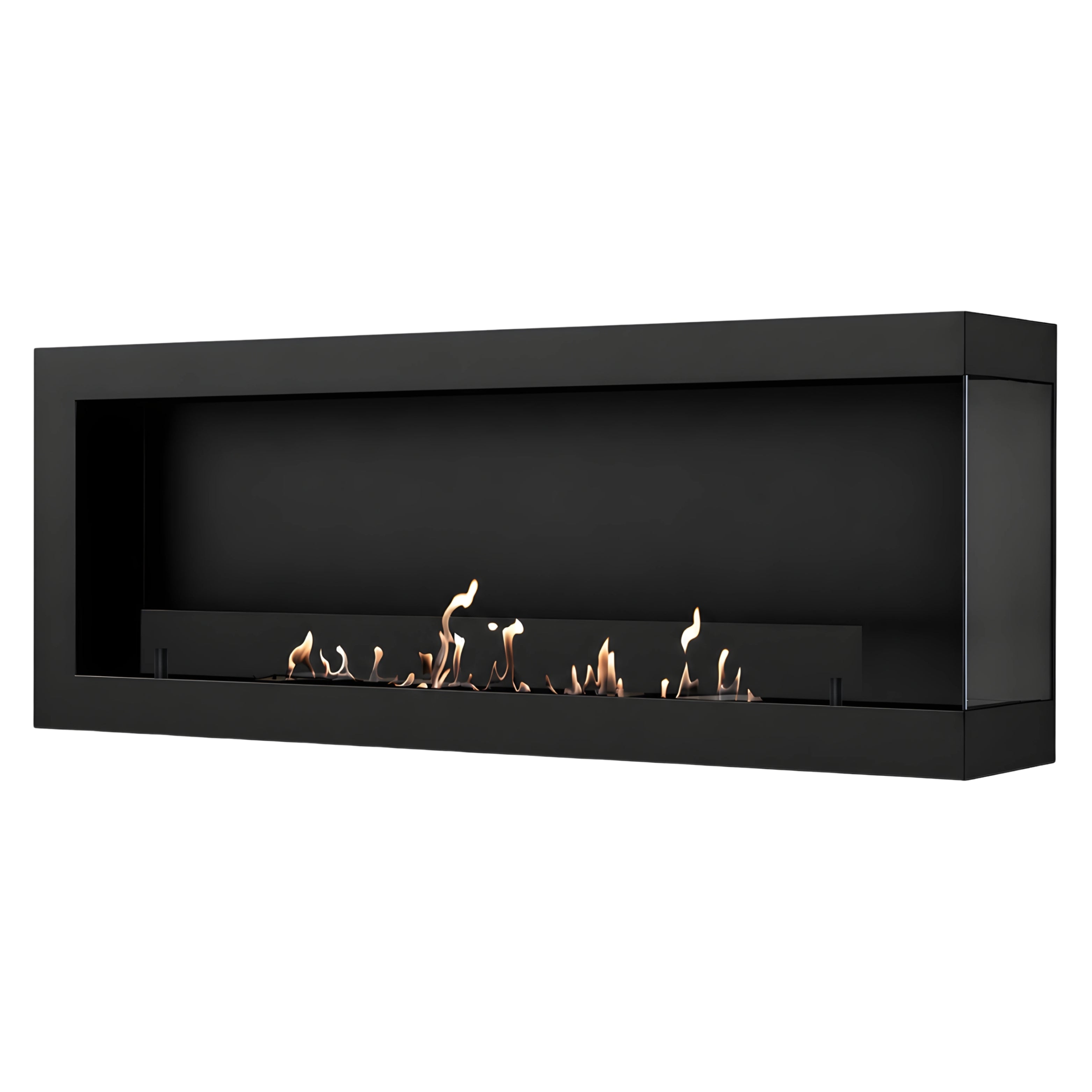 Image of Selected Box Right Wall Mounting Fireplace Black 140 cm