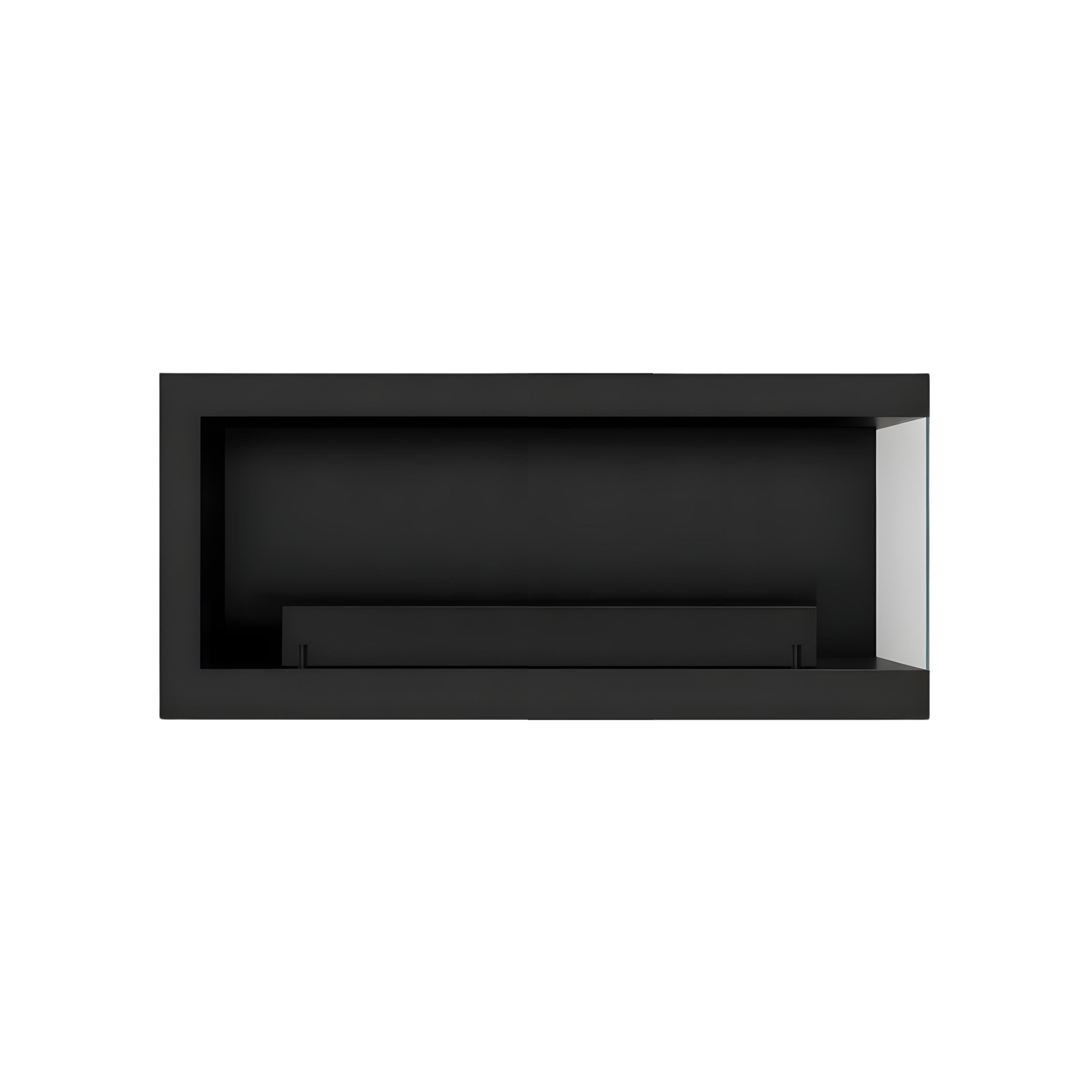 Image of Selected Box Right Wall Mounting Fireplace Black 80 cm