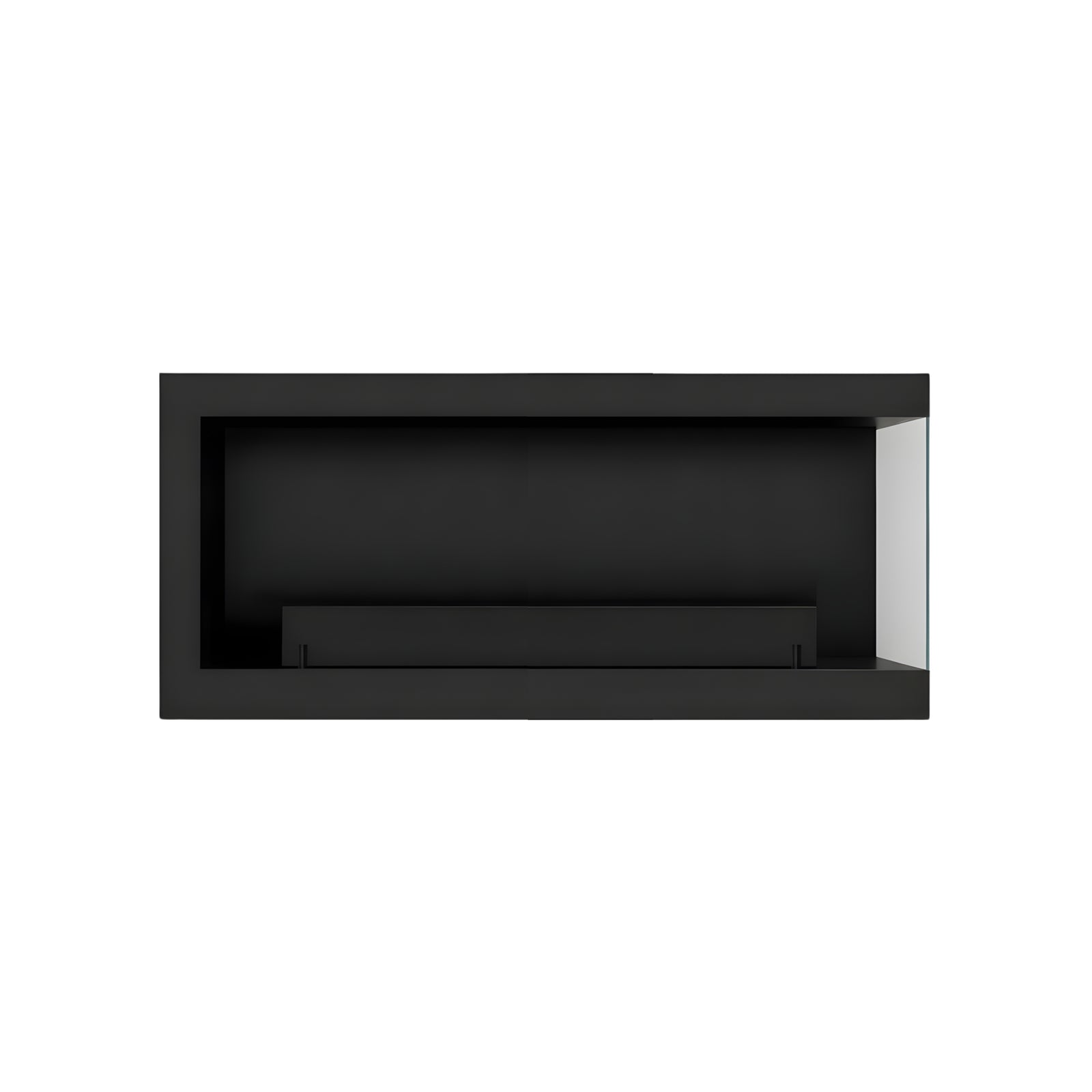 Selected Box Right Wall Mounting Fireplace Black 80 cm