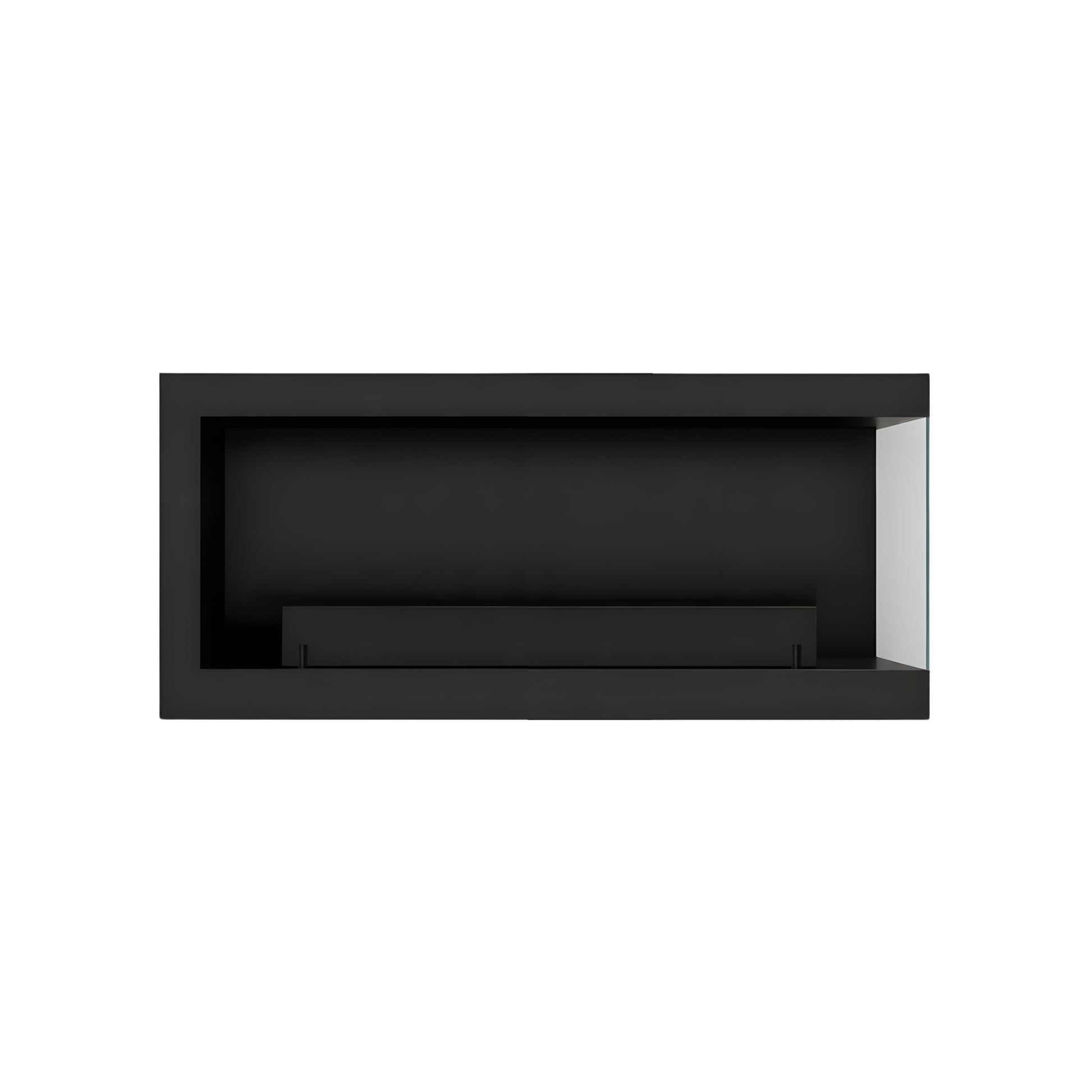 Selected Box Right Wall Mounting Fireplace Black 80 cm