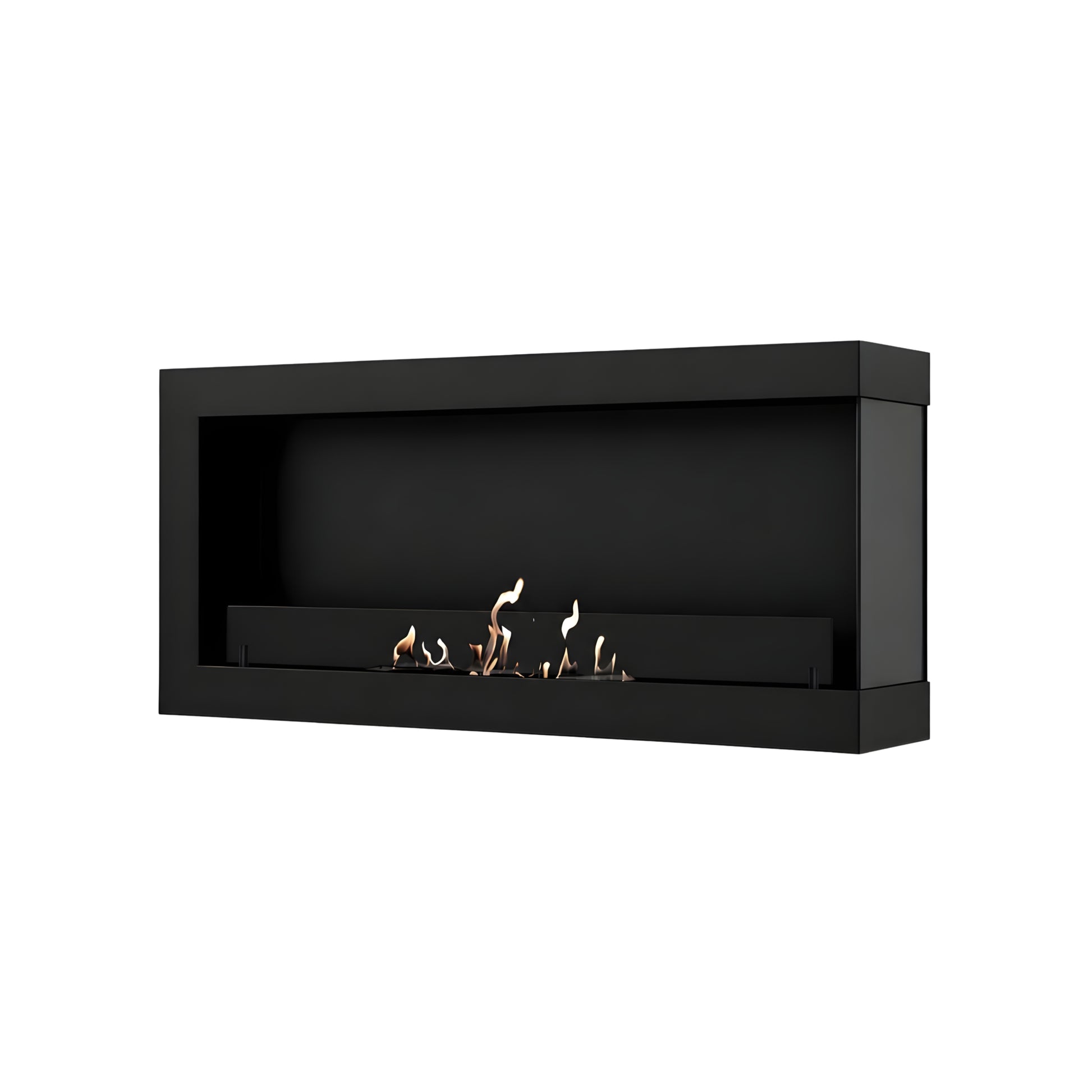 Selected Box Right Wall Mounting Fireplace Black 80 cm