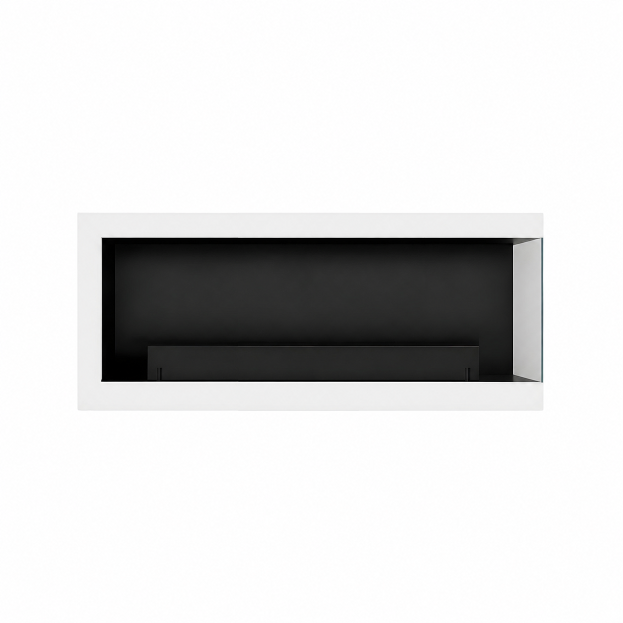 Selected Box Right Wall Mounting Fireplace White 100 cm
