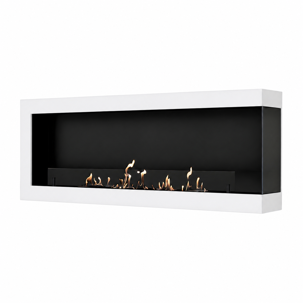 Selected Box Right Wall Mounting Fireplace White 140 cm