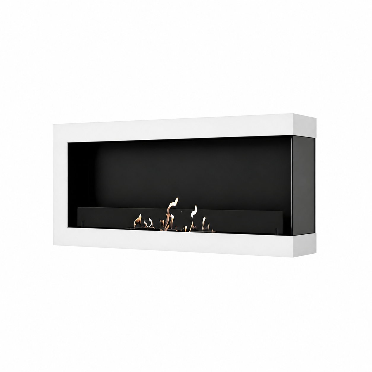 Selected Box Right Wall Mounting Fireplace White 80 cm