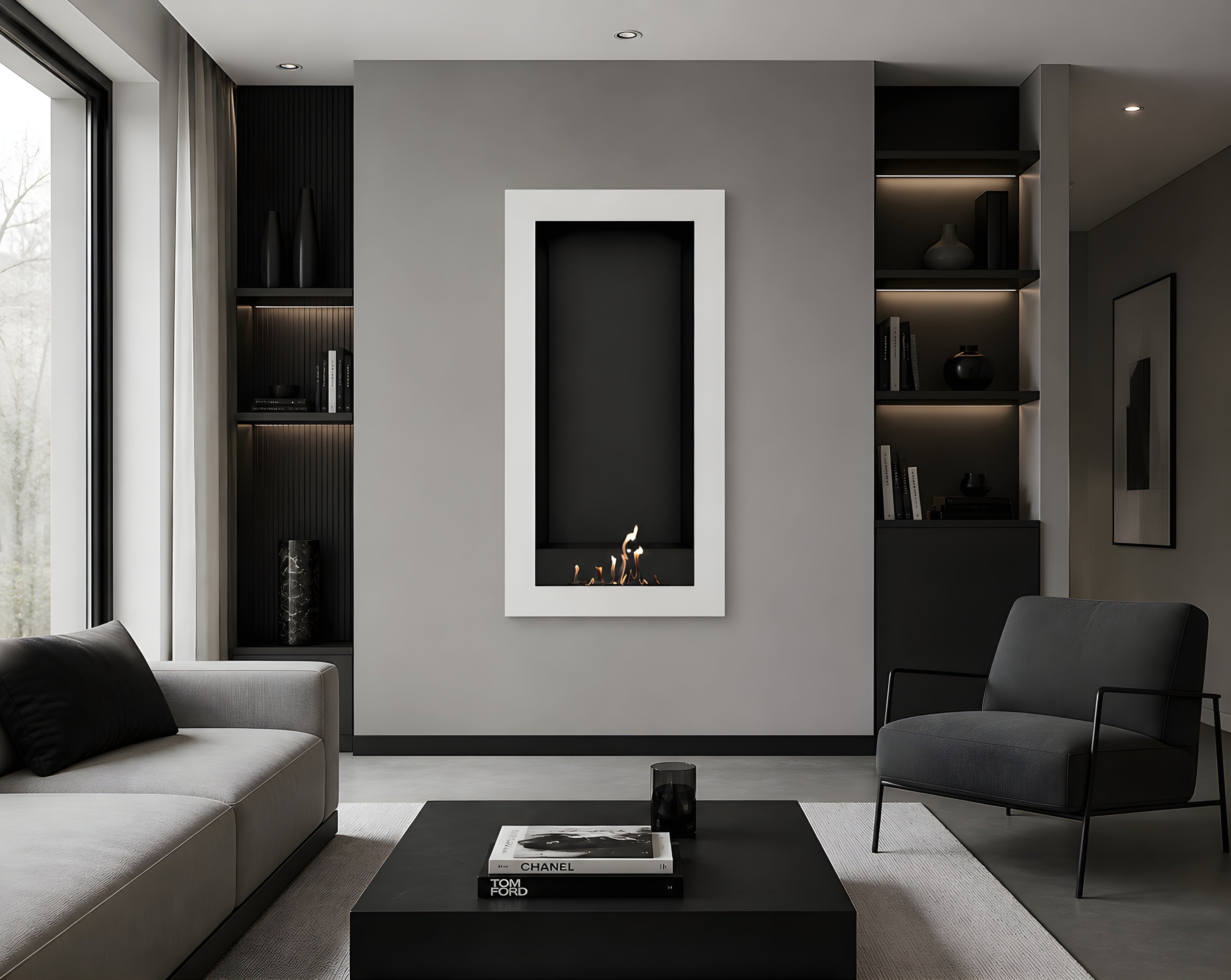 Image of Selected Box Vertical Wall Mounting White 60 x 100 cm