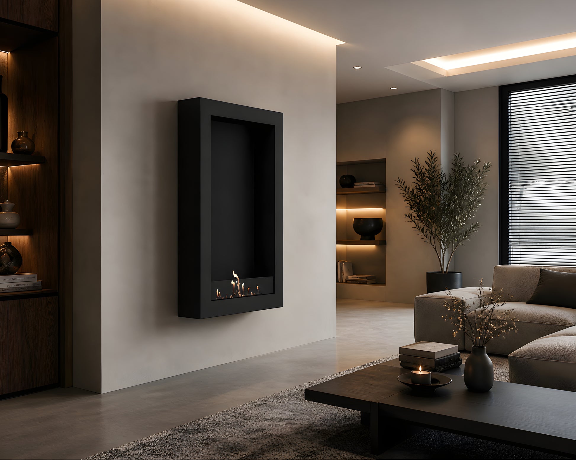 Selected Box Vertical Wall Mounting Black 80 x 180 cm