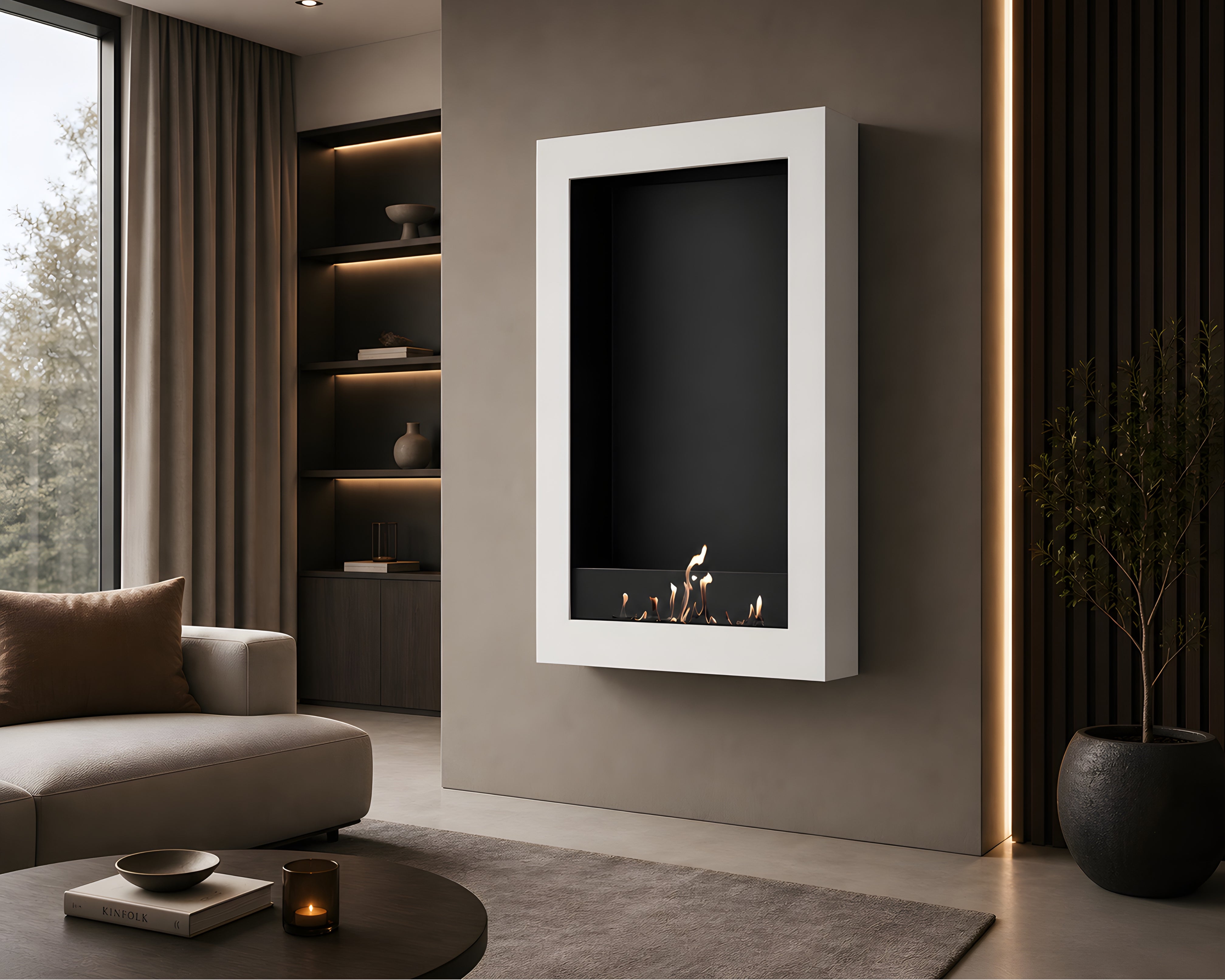 Image of Selected Box Vertical Wall Mounting White 80 x 100 cm
