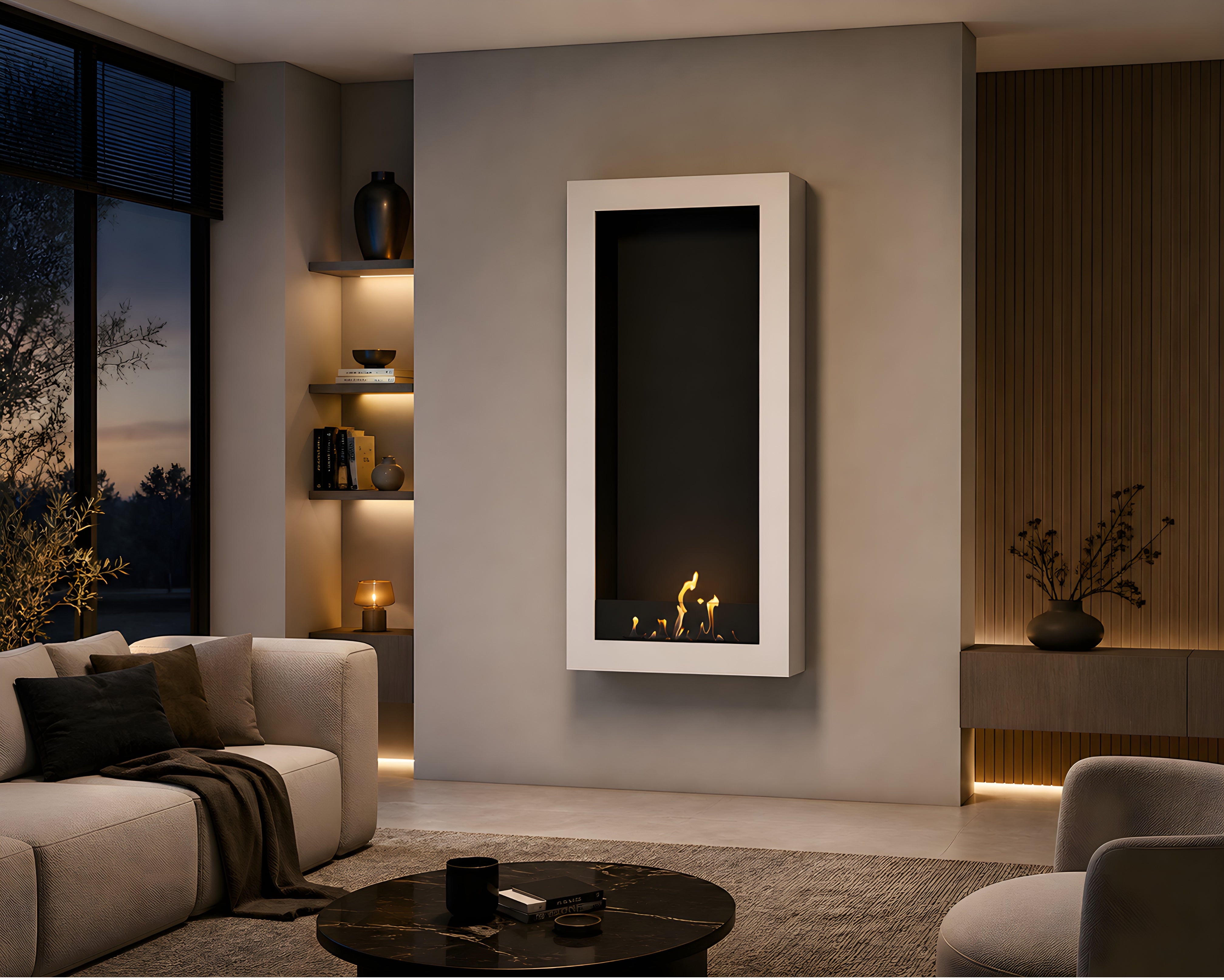 Image of Selected Box Vertical Wall Mounting White 70 x 200 cm