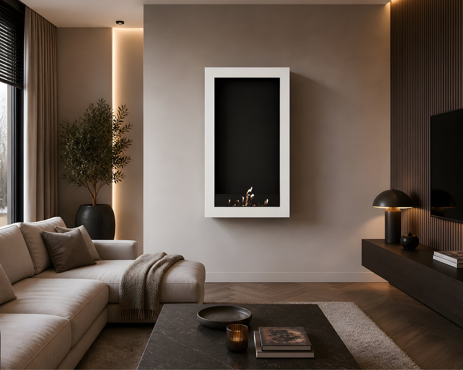 Selected Box Vertical Wall Mounting White 80 x 100 cm