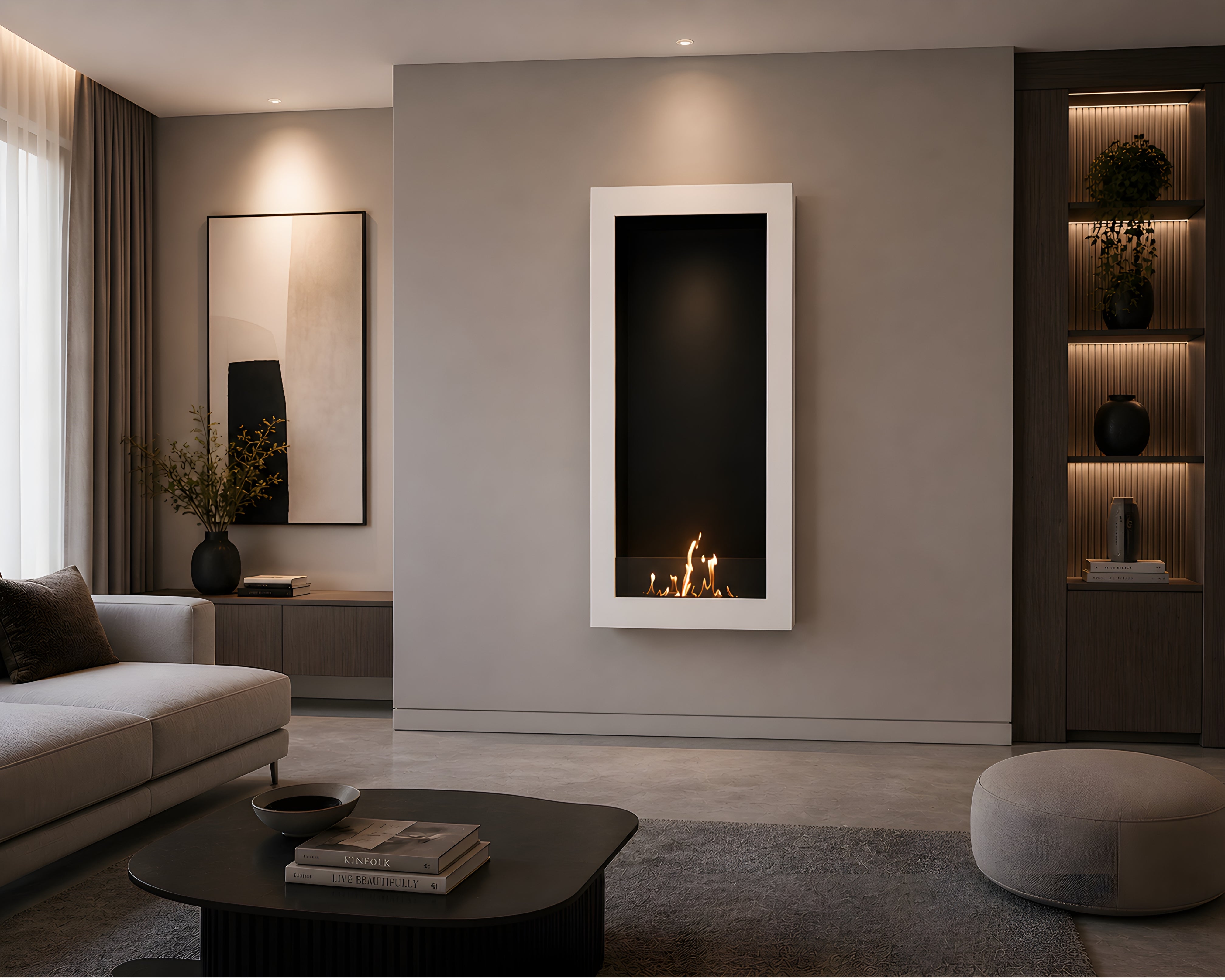 Image of Selected Box Vertical Wall Mounting White 70 x 200 cm