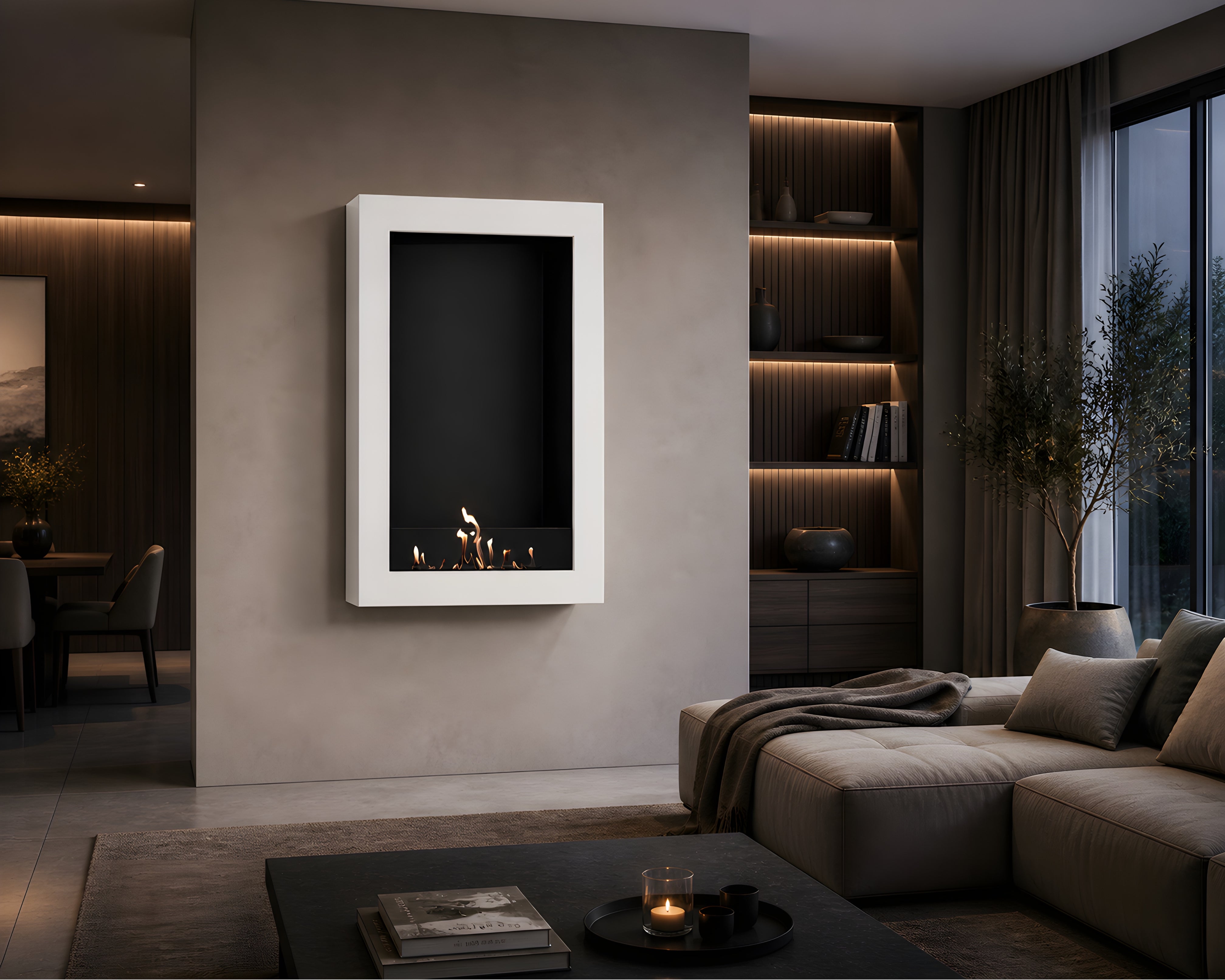 Image of Selected Box Vertical Wall Mounting White 80 x 100 cm