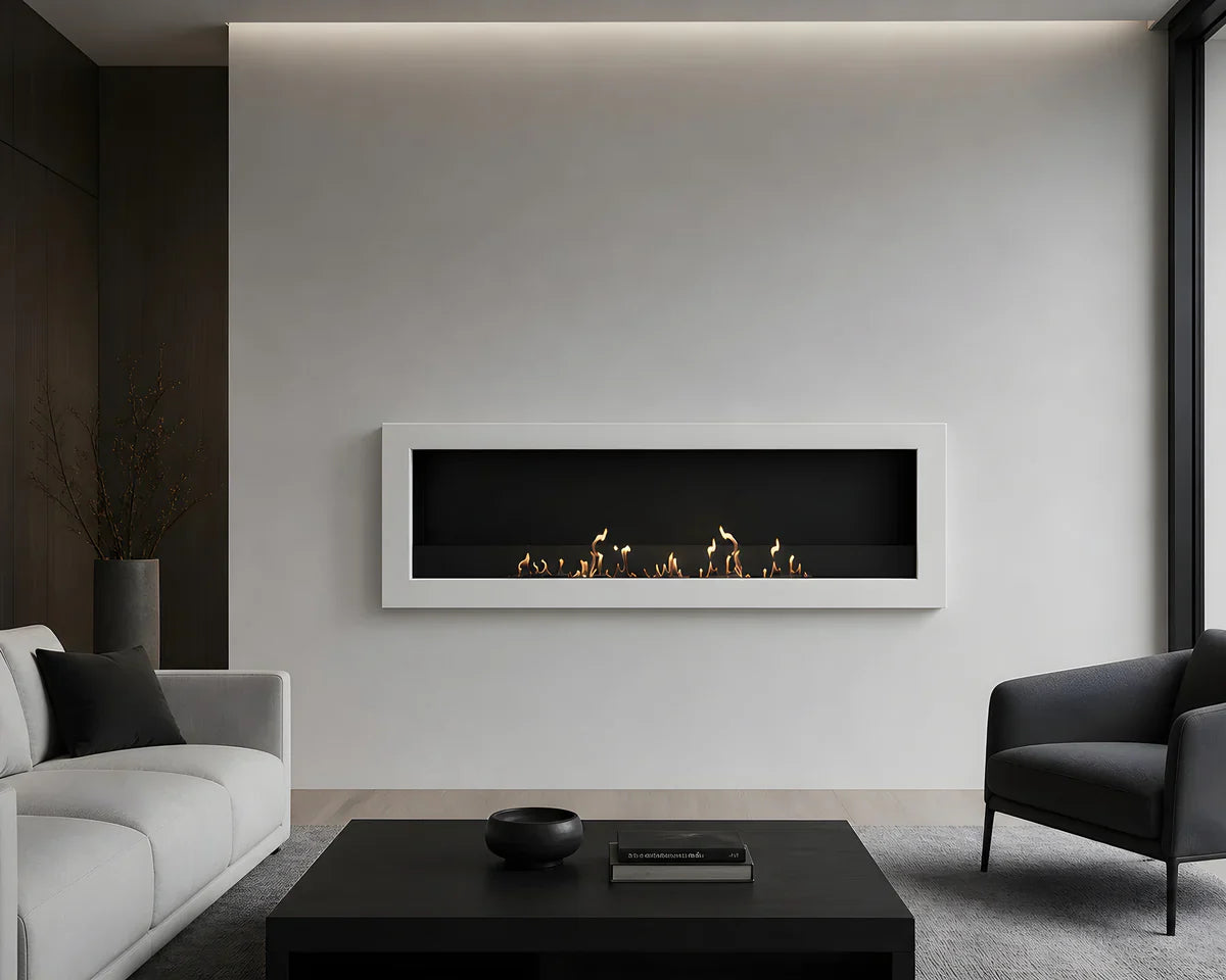 Selected Box Wall Mounting Fireplace White 160 cm