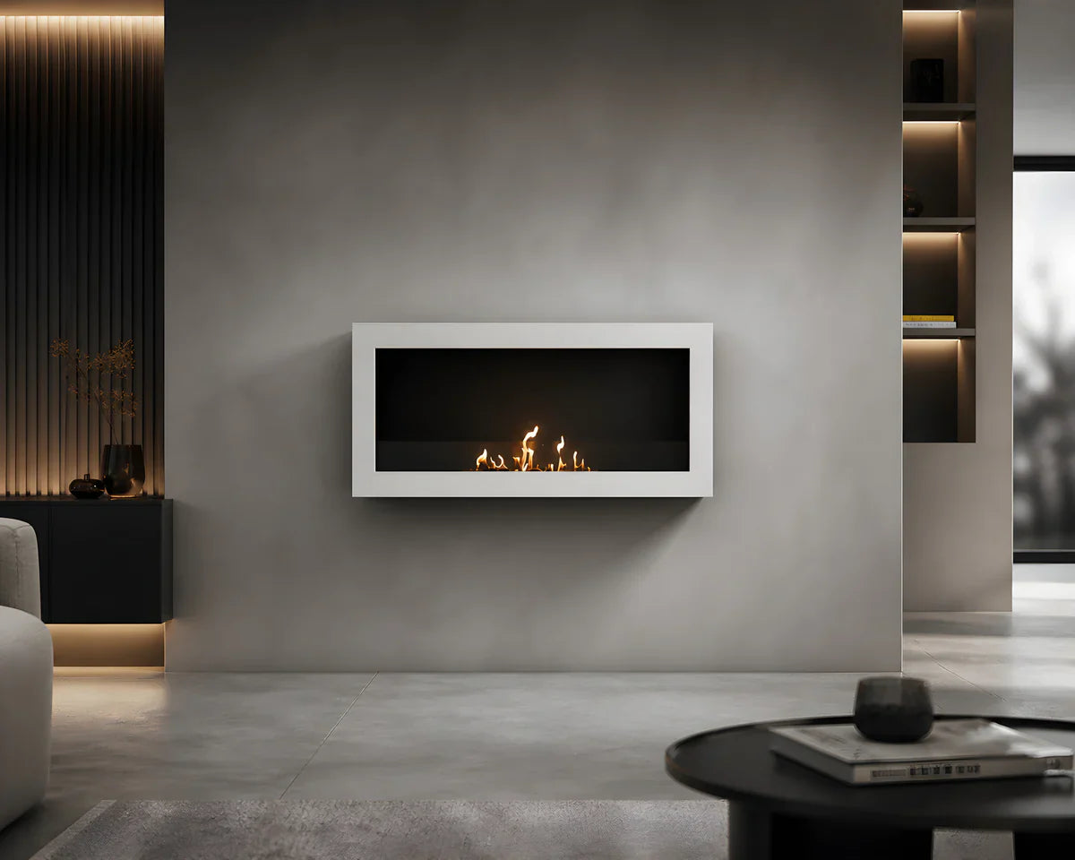 Selected Box Wall Mounting Fireplace White 80 cm