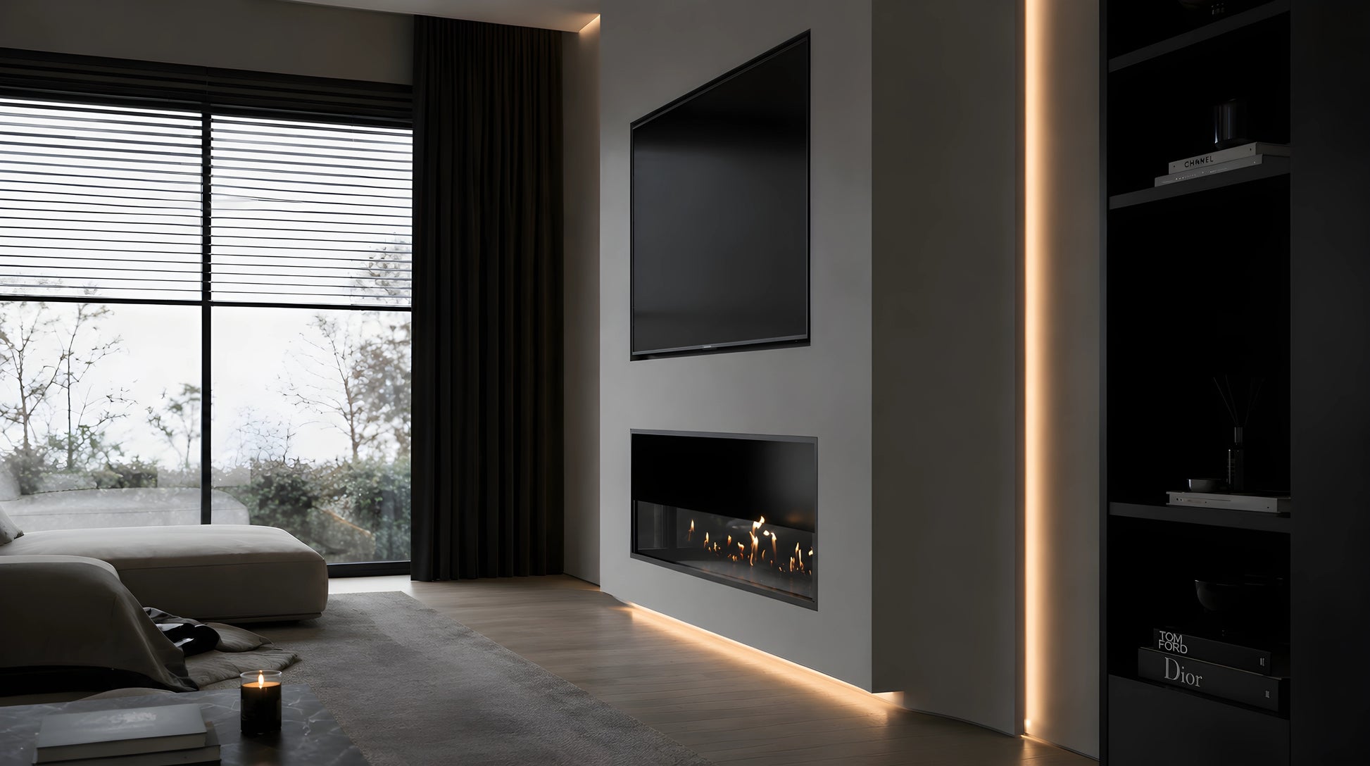Selected Built-in Fireplace 100 cm