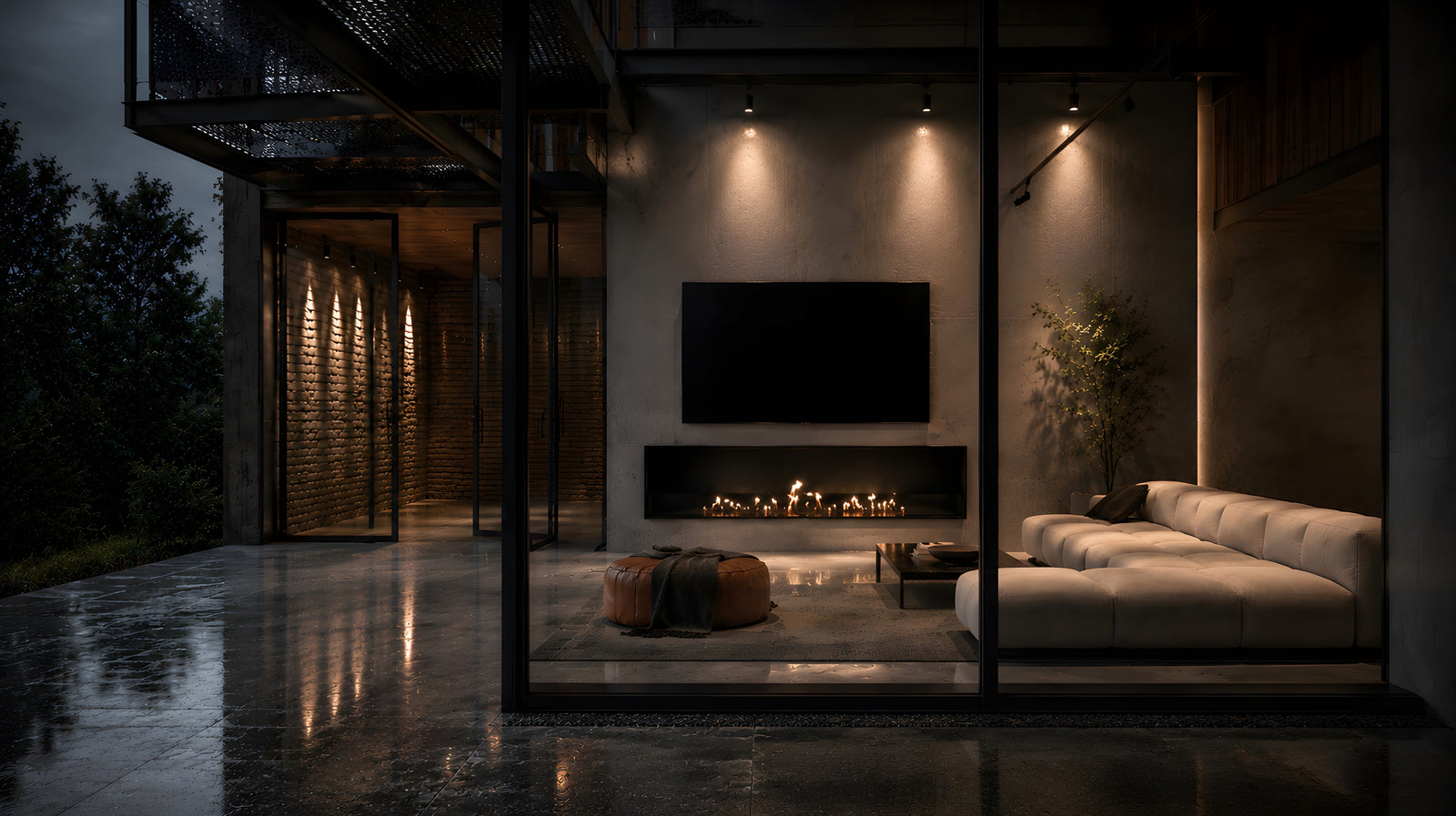 Selected Built-in Fireplace 180 cm