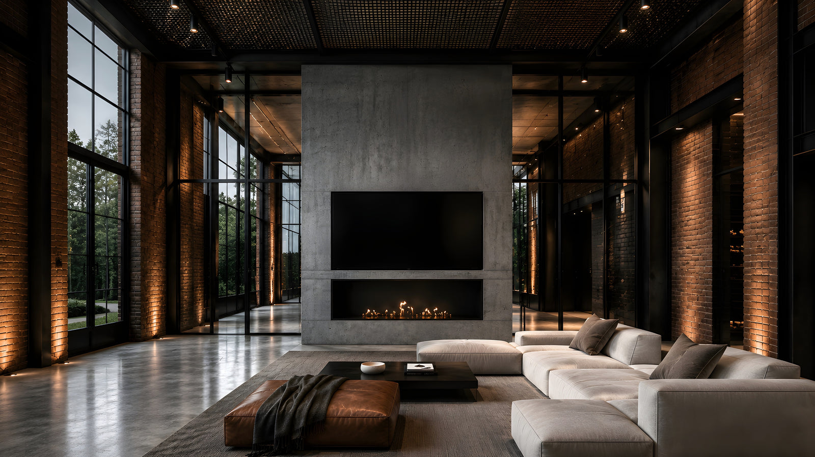 Selected Built-in Fireplace 200 cm