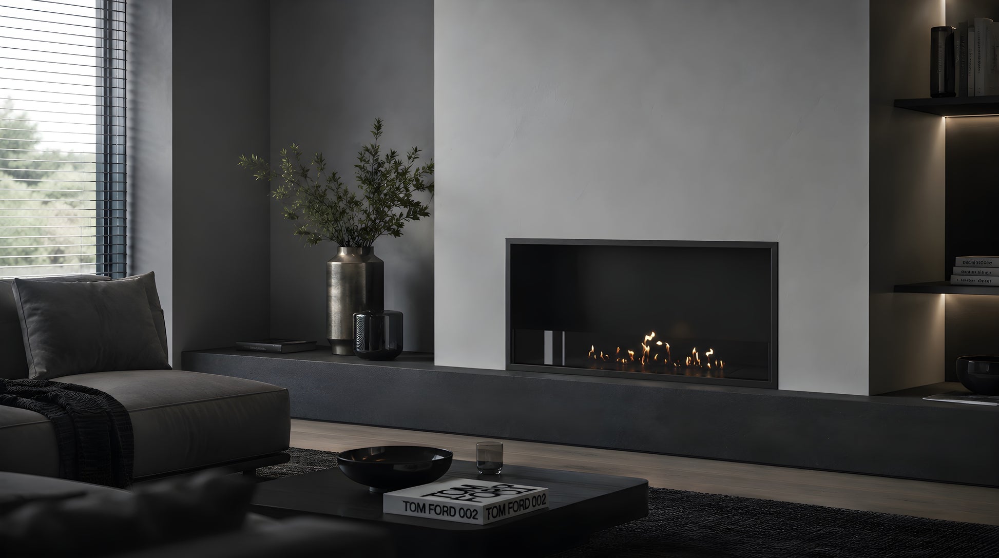 Selected Built-in Fireplace 90 cm