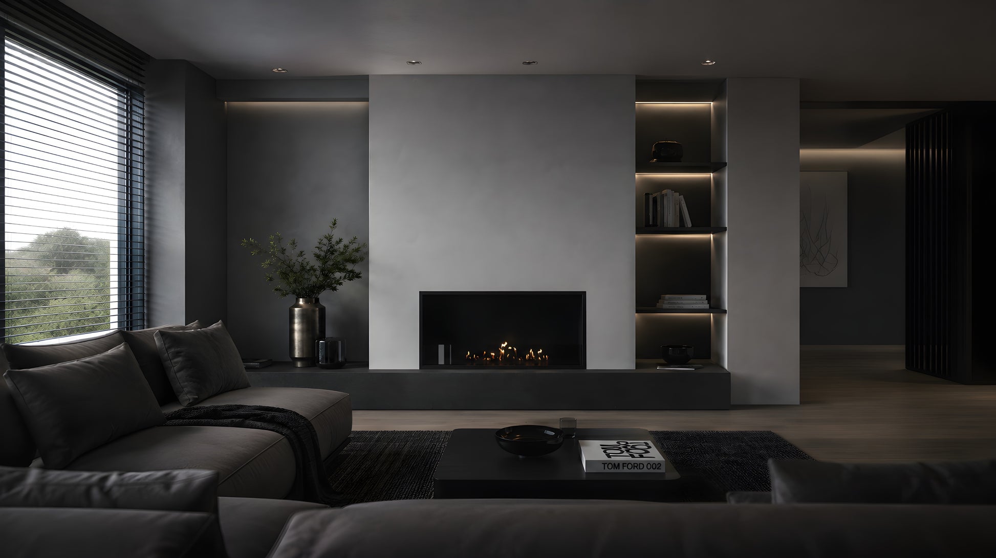 Selected Built-in Fireplace 90 cm
