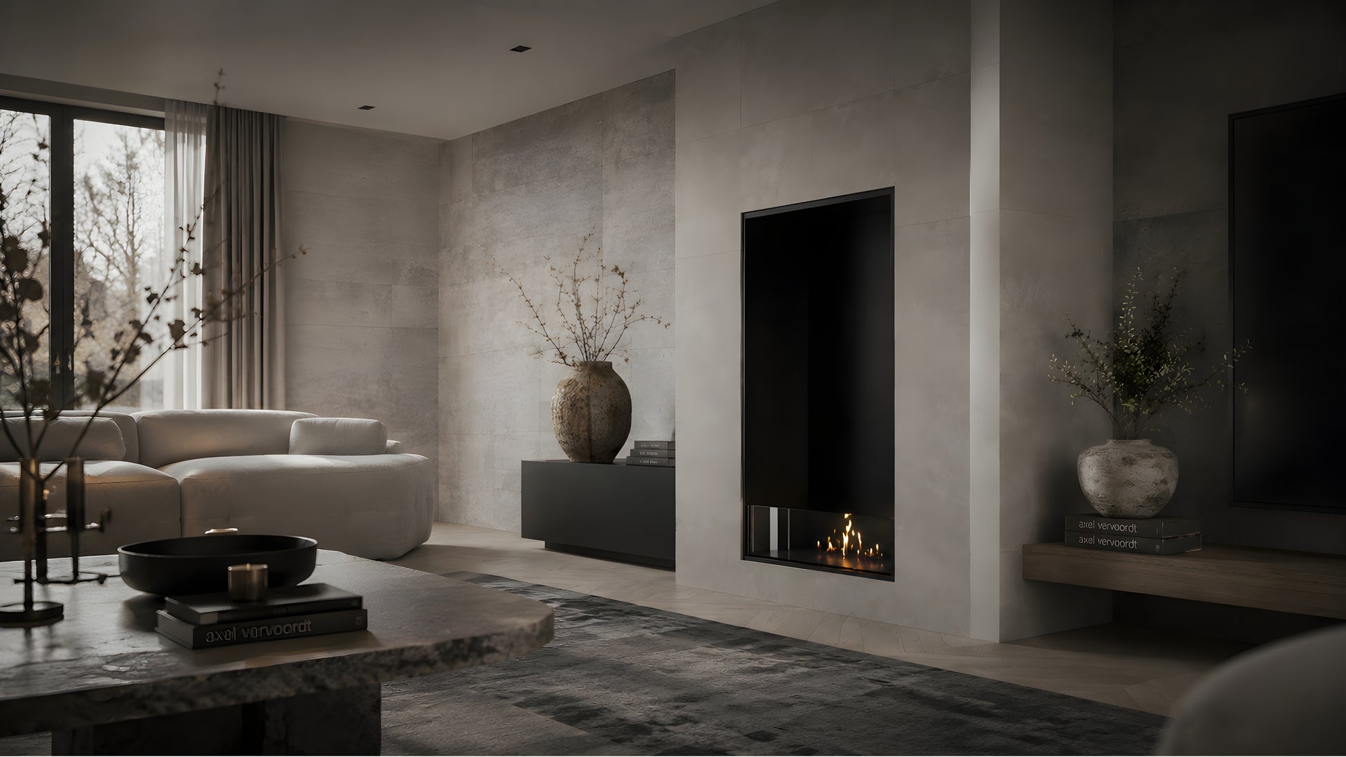 Selected Vertical Fireplace 60 x 100 cm